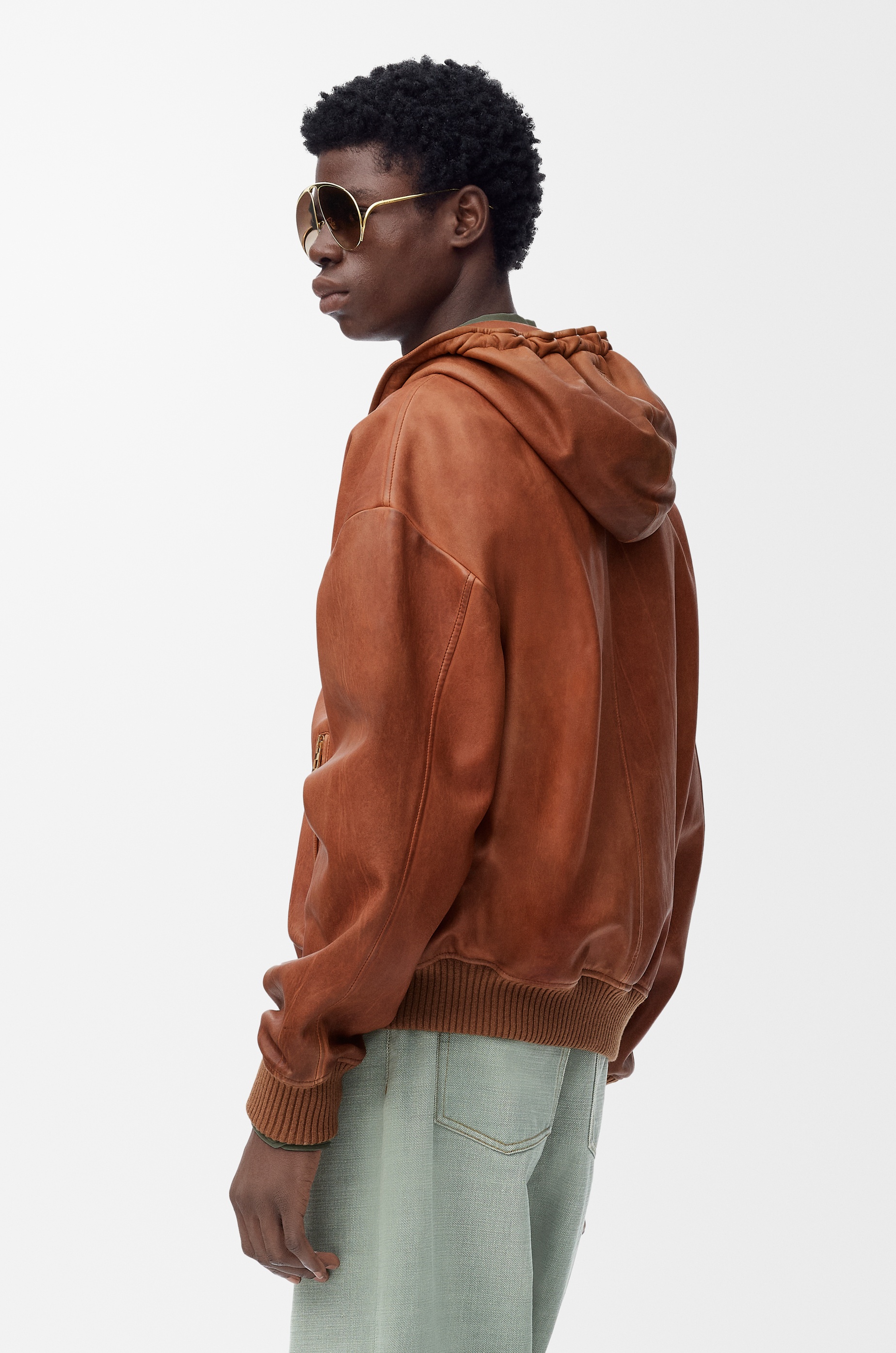 Hooded jacket in nappa lambskin - 4