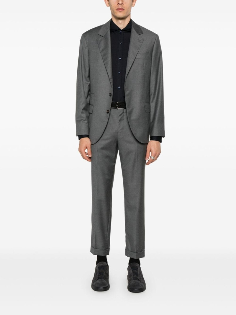 Brunello Cucinelli spread-collar jersey shirt outlook