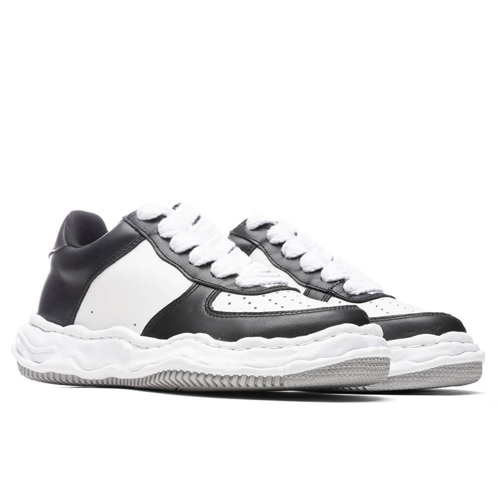 MAISON MIHARA YASUHIRO WAYNE LOW OG SOLE LEATHER SNEAKER - BLACK/WHITE - 2