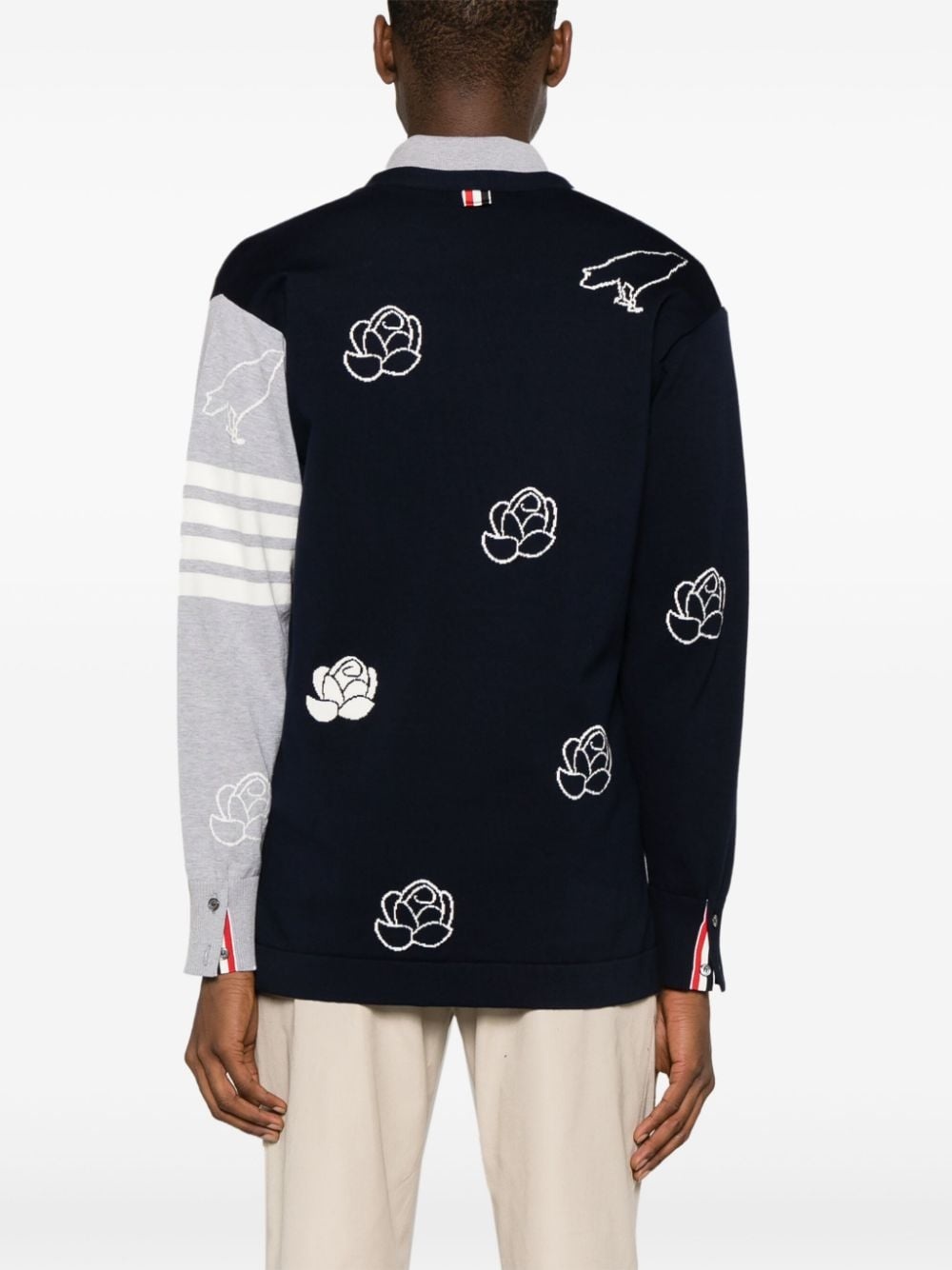 4-Bar intarsia cardigan - 4