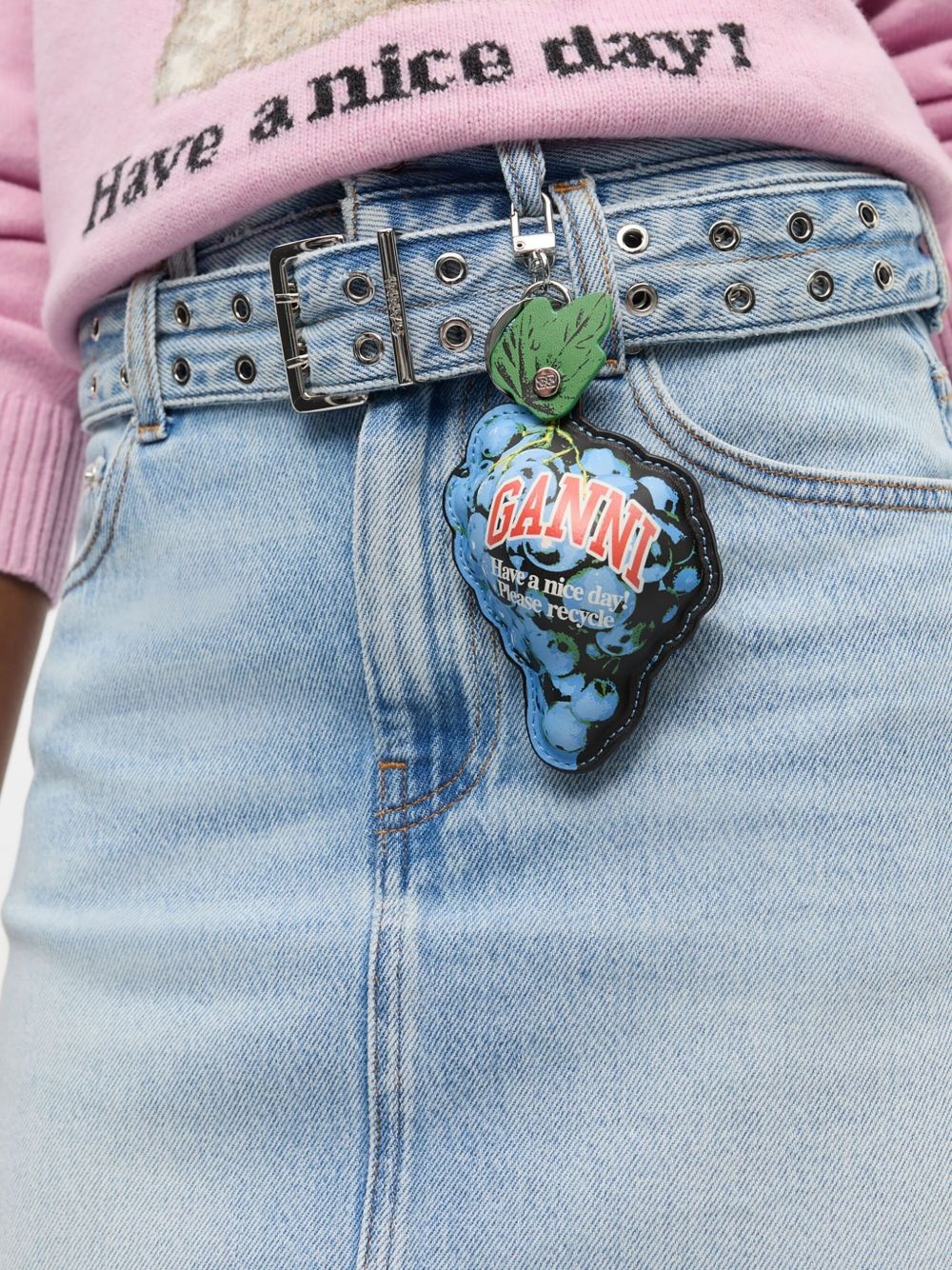 キーホルダー・キーリング Ganni Key Ring GANNI logo keyring | REVERSIBLE