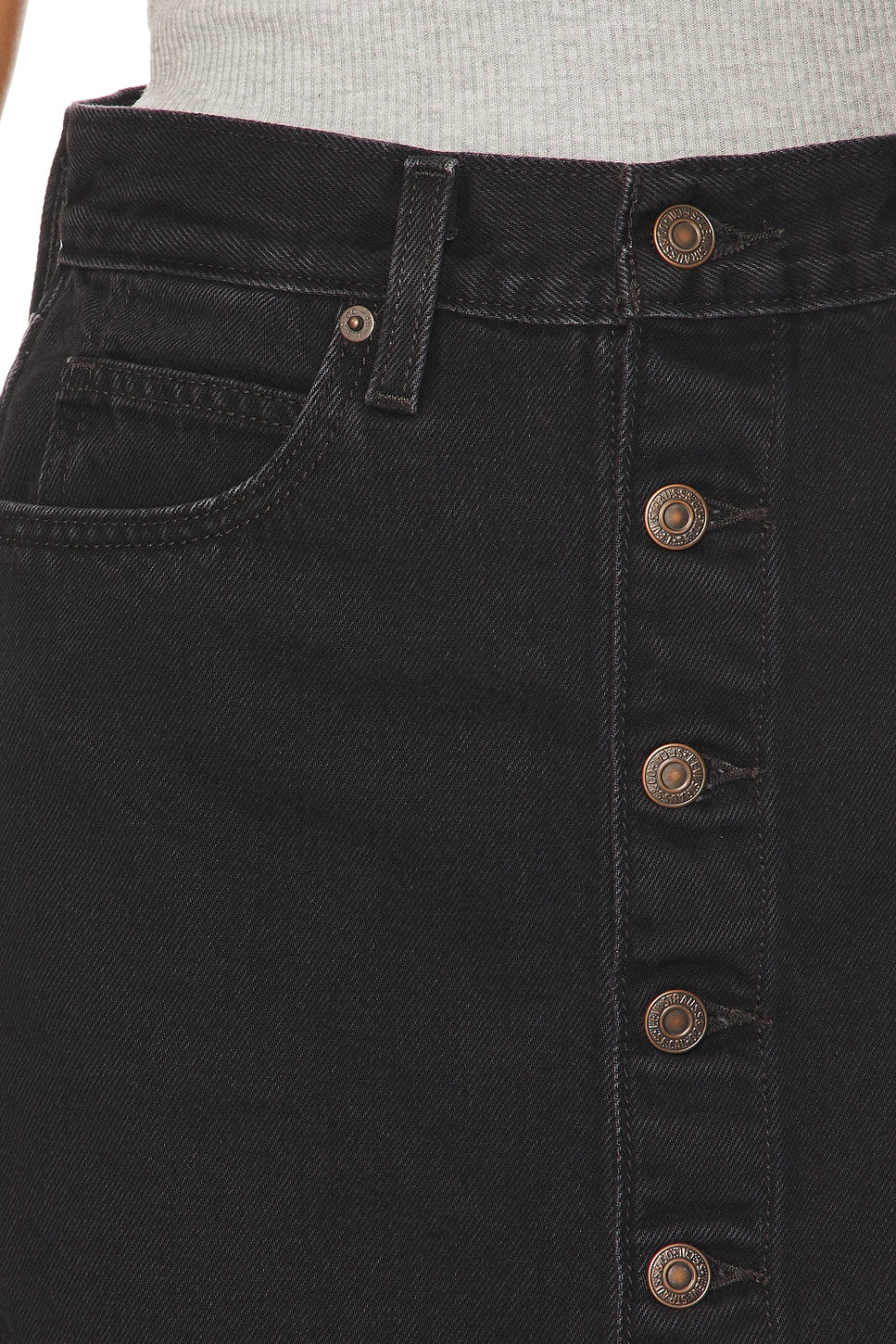 Retro Button Front Skirt - 6