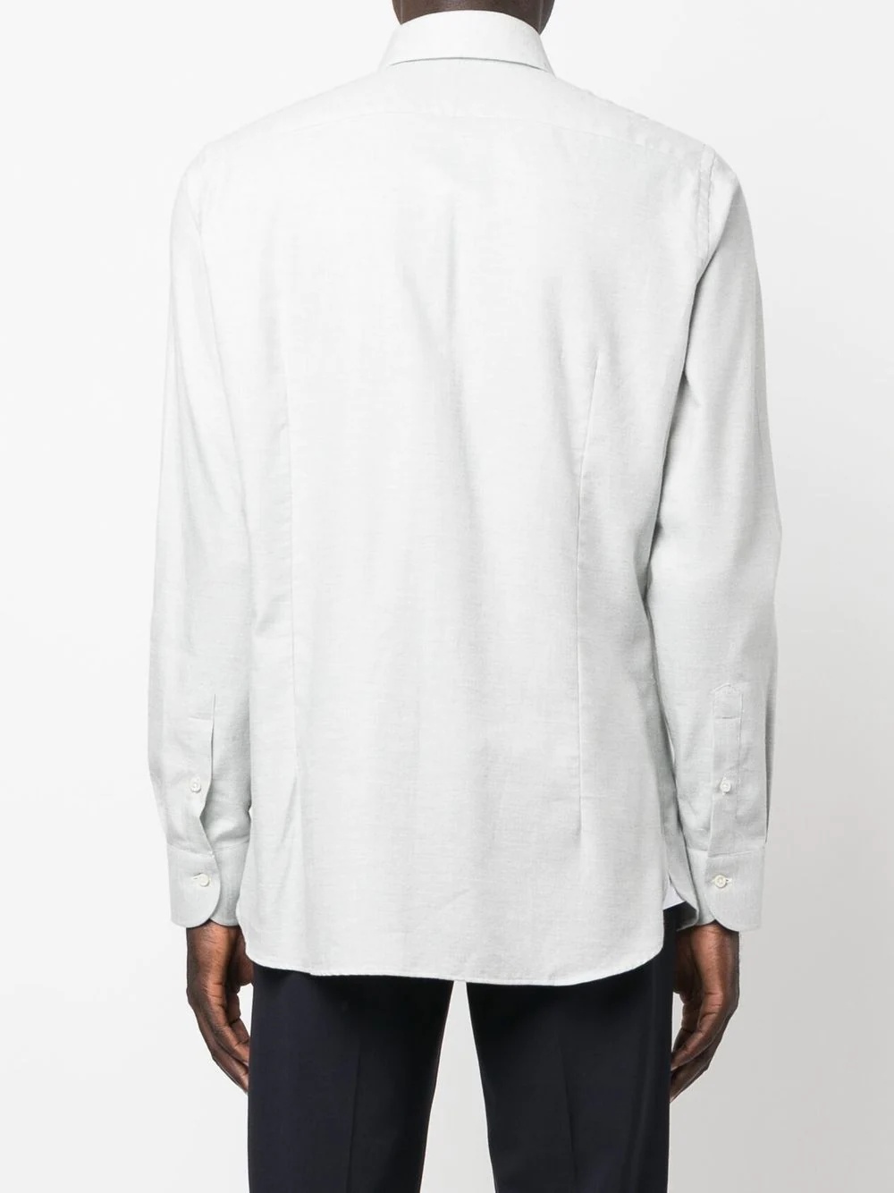 long-sleeve cotton-cashmere shirt - 4