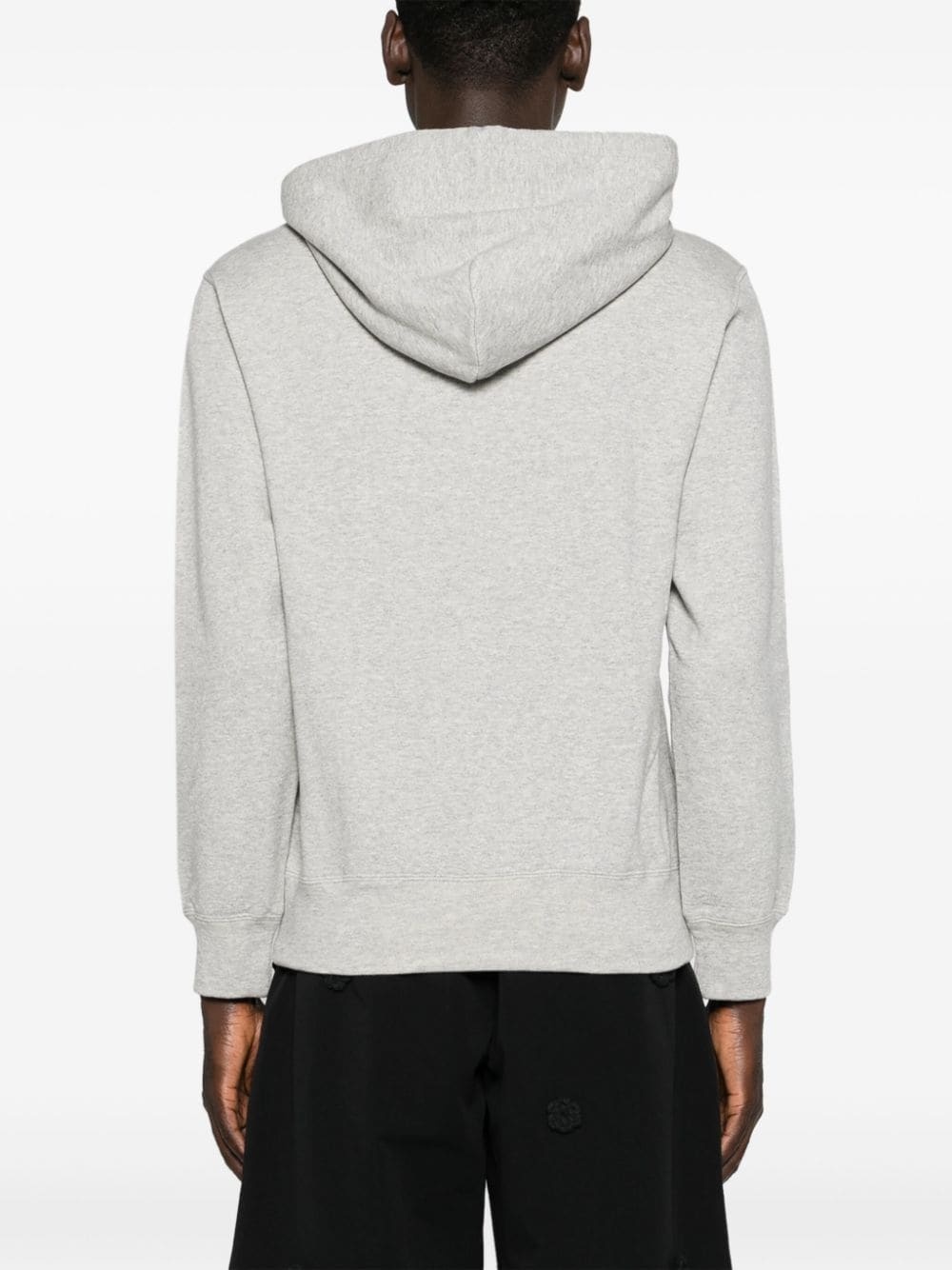 heart-motif cotton hoodie - 5