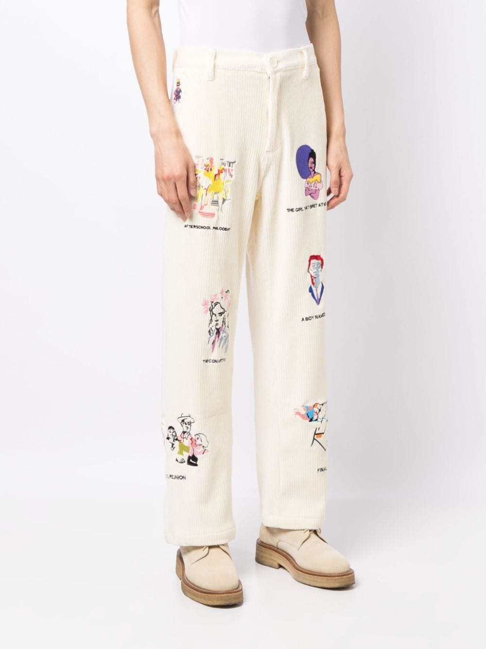 Museum embroidered corduroy trousers - 3