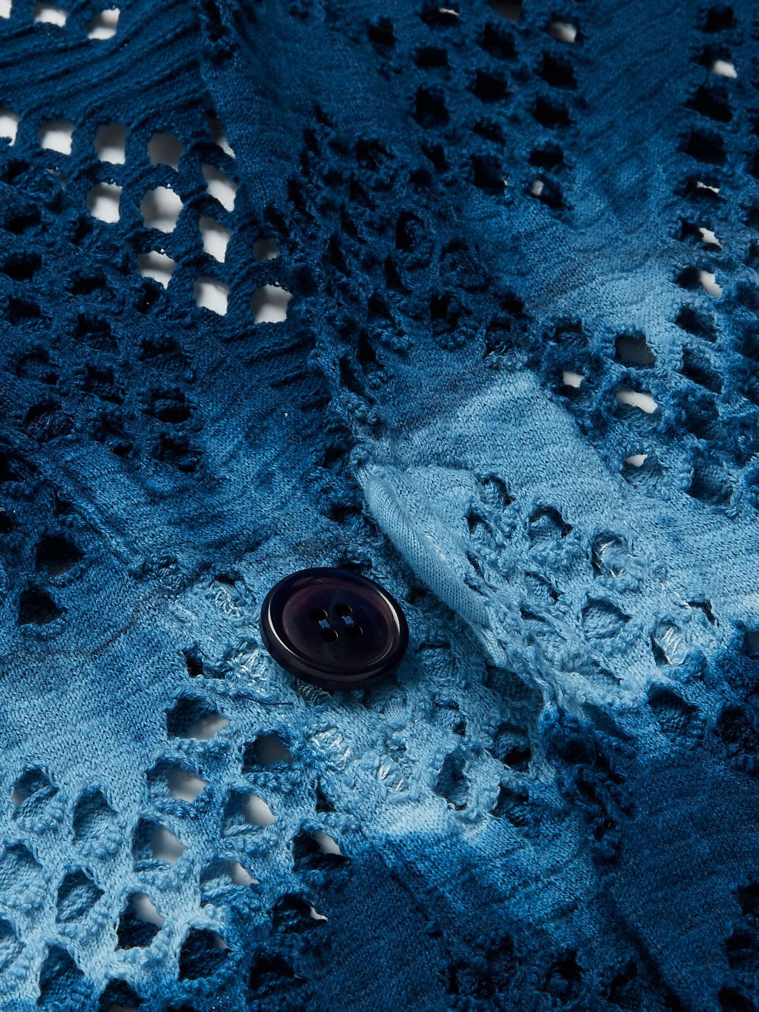 Indigo-Dyed Cotton-Mesh Jacket - 5