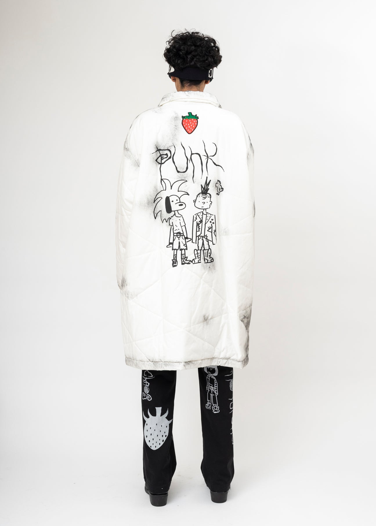 White Fresh Quilted Oversized Coat - 5