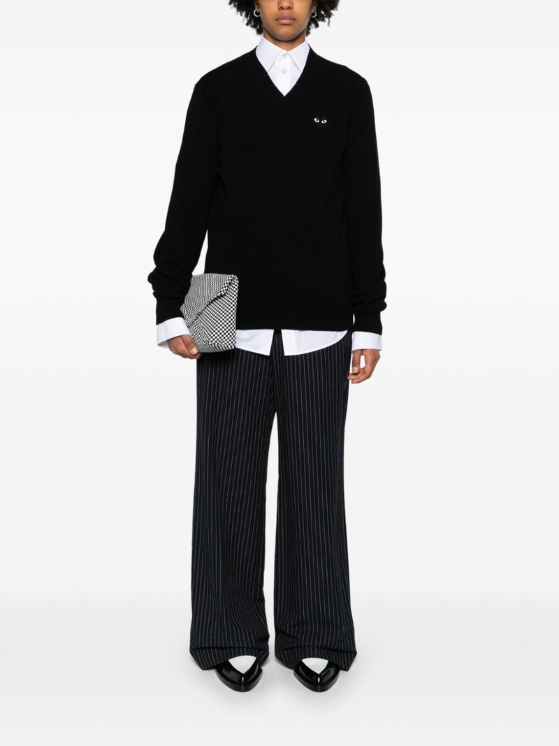 Comme des Garçons PLAY heart-patch wool jumper outlook