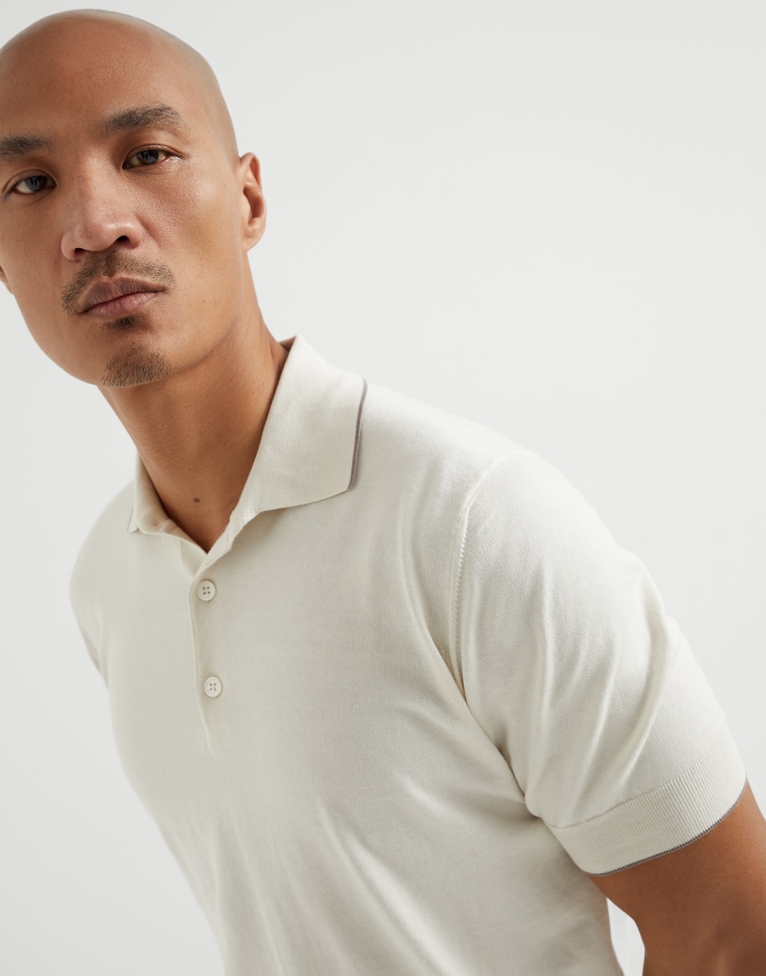Cotton lightweight knit polo - 3