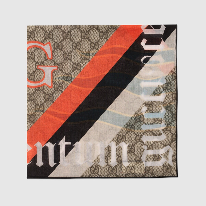 GUCCI 'Gucci Centum' print scarf outlook
