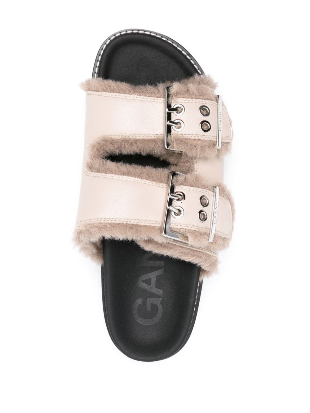 【GANNI】Buckle Double Strap Platform Sandals/全国送料無料 GANNI buckled platform sandals | REVERSIBLE
