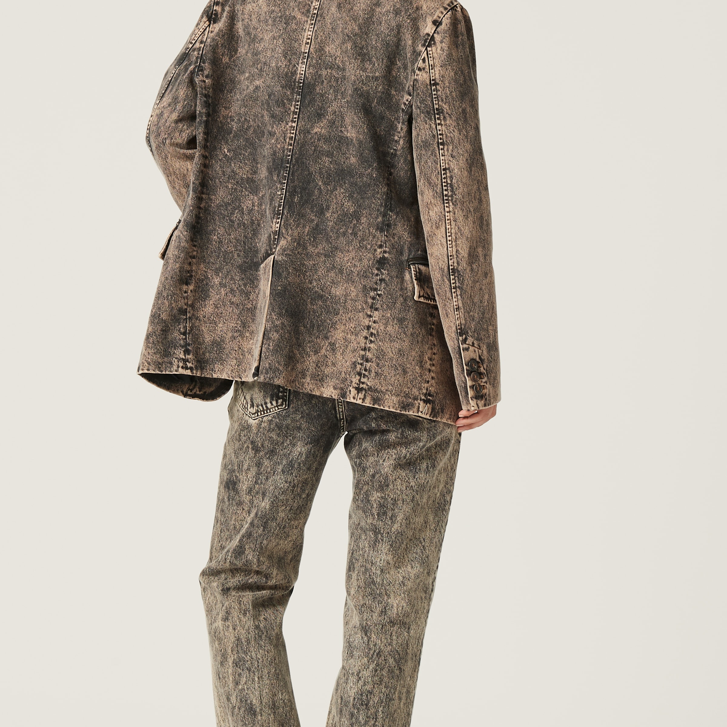 Marbleized denim jacket - 3