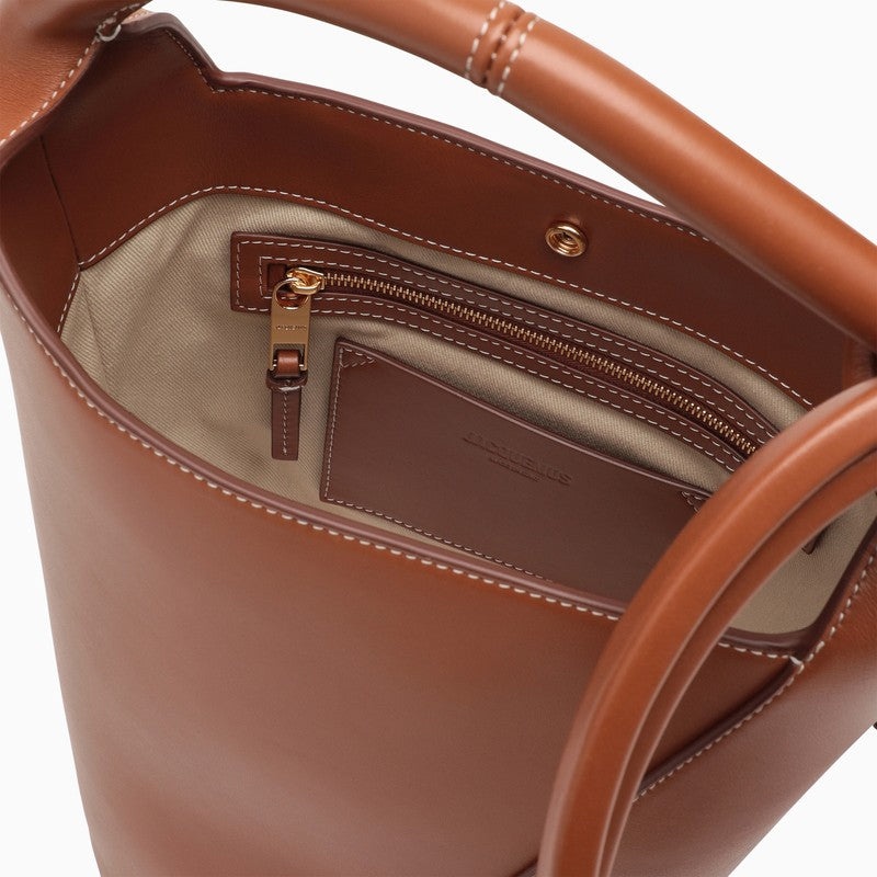 Jacquemus Le Petit Tourni Brown Leather Bag Women - 4