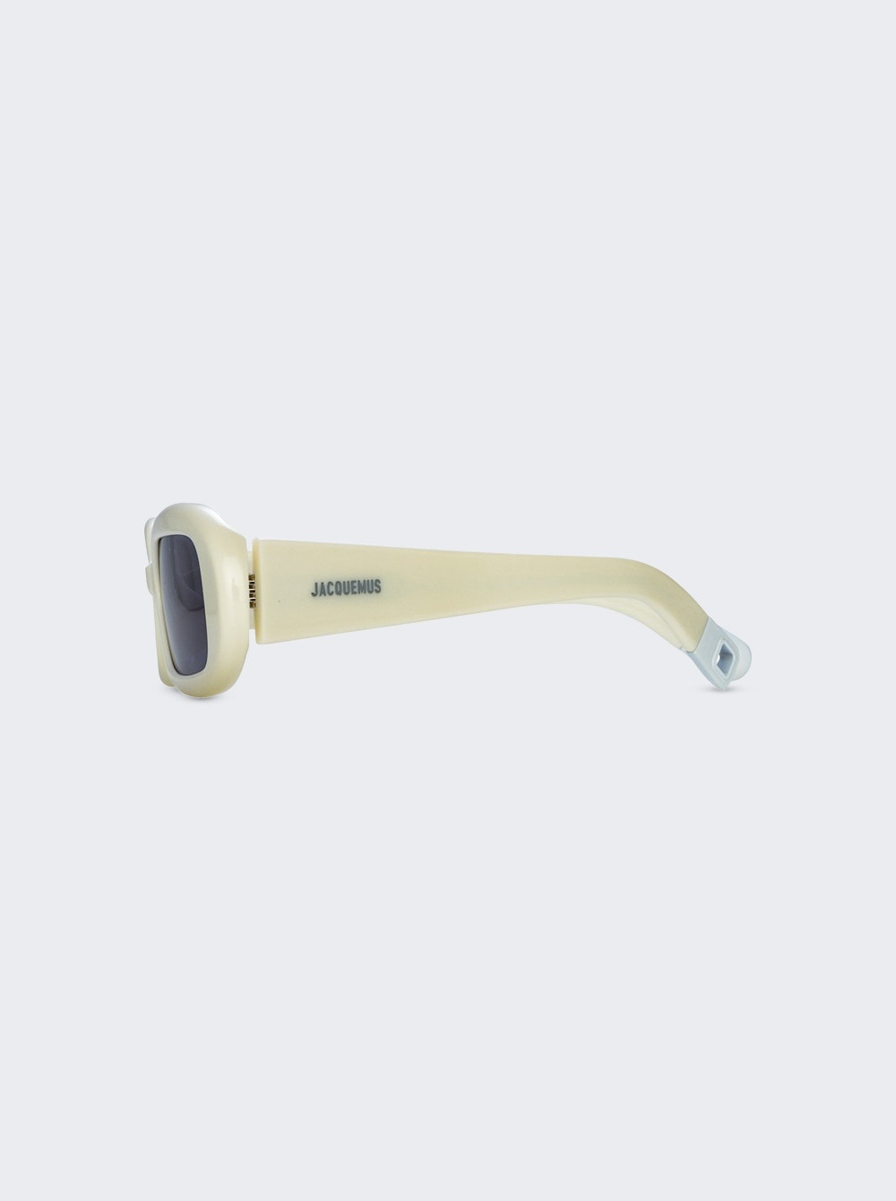 X Jacquemus Rond Rectangular Sunglasses White And Blue - 4