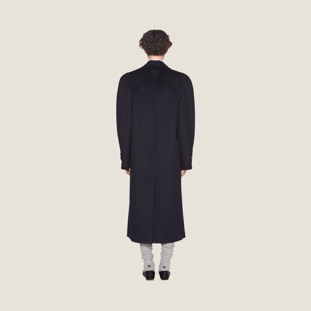 Double-breasted velour coat - 2