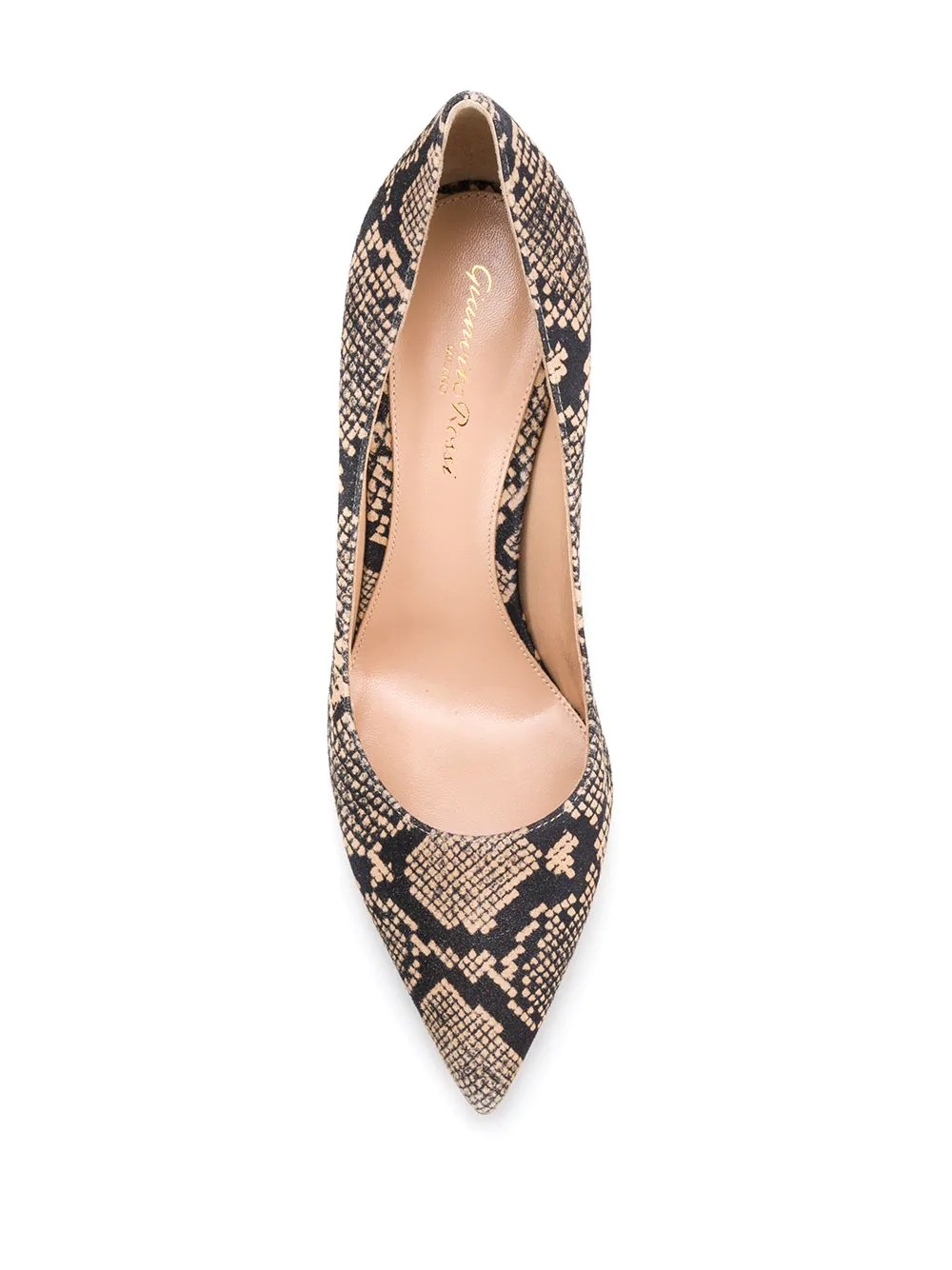 snakeskin-effect 100mm pumps - 4