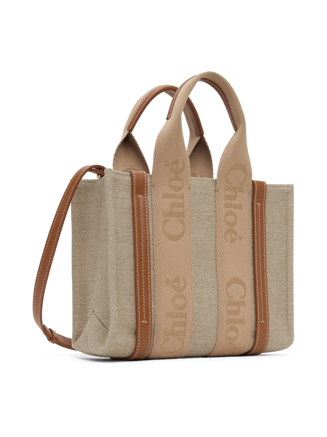 Beige Small Woody Tote - 2