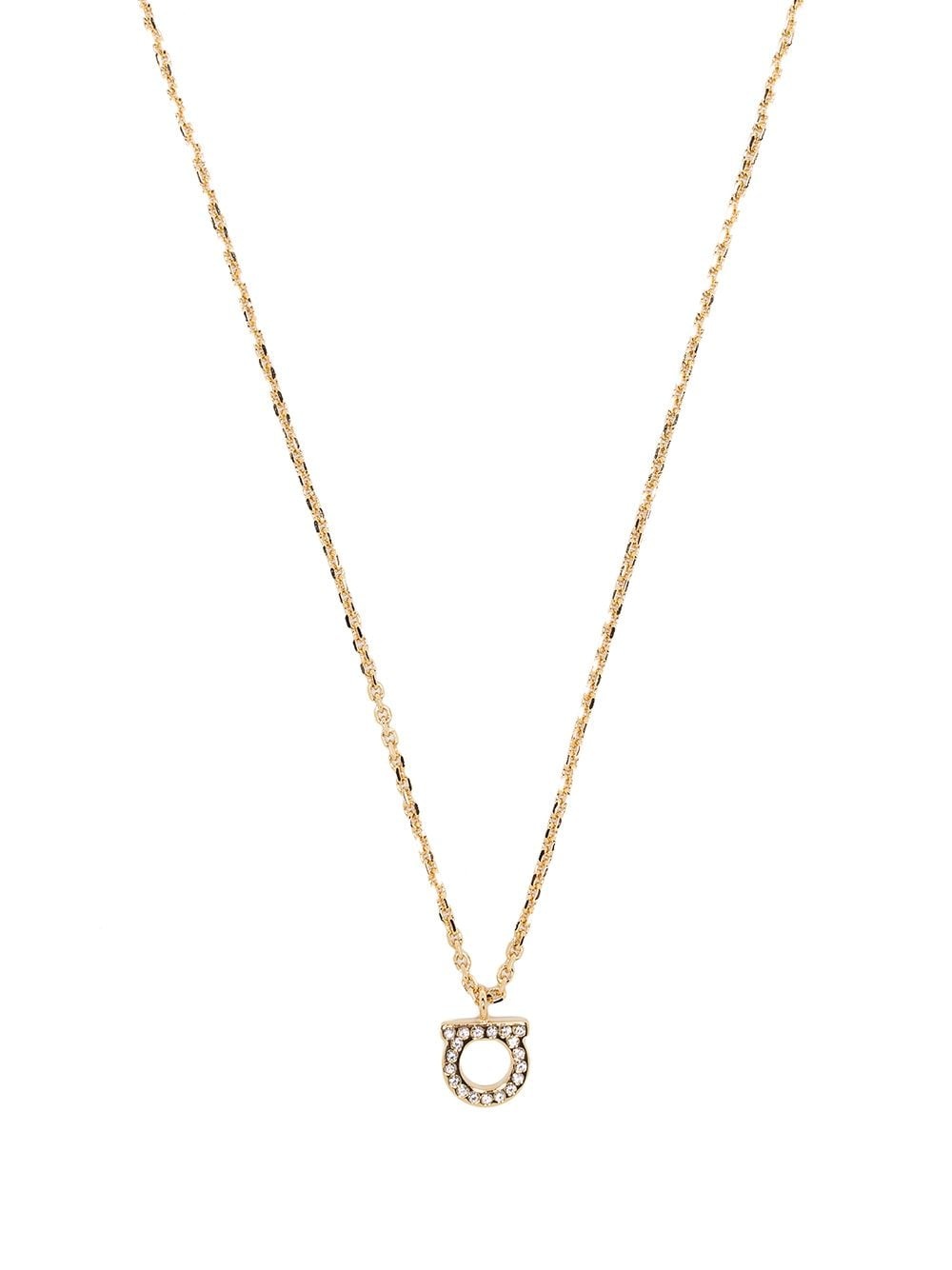 crystal-embellished Gancini necklace - 1