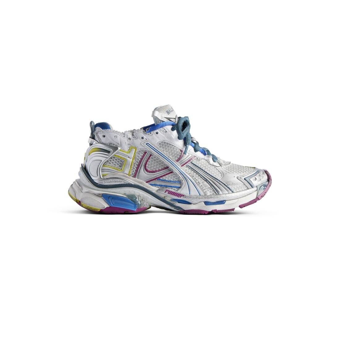 Women's Runner Sneaker  in White/blue/purple/yellow - 1