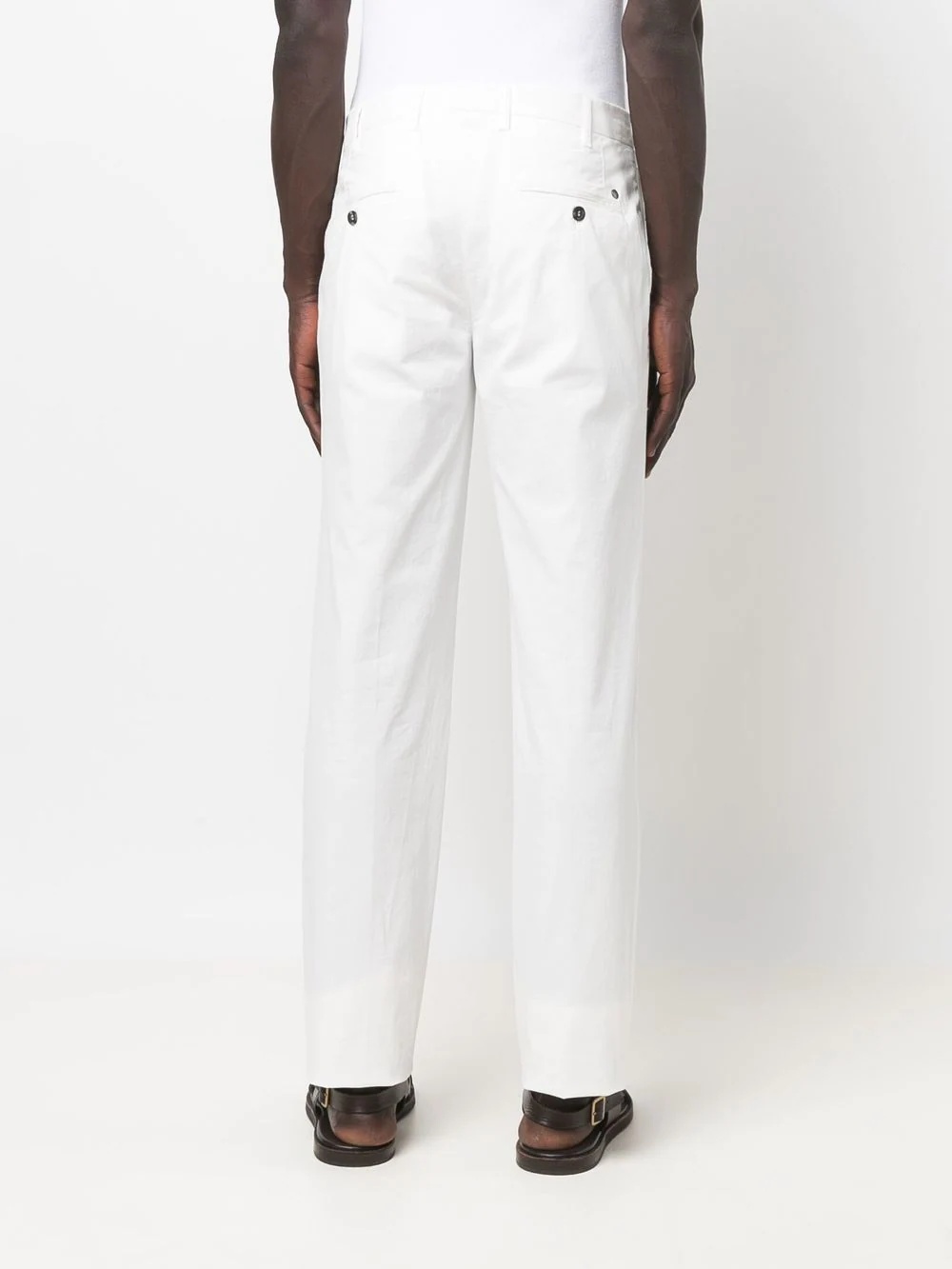 mid-rise straight-leg trousers - 4