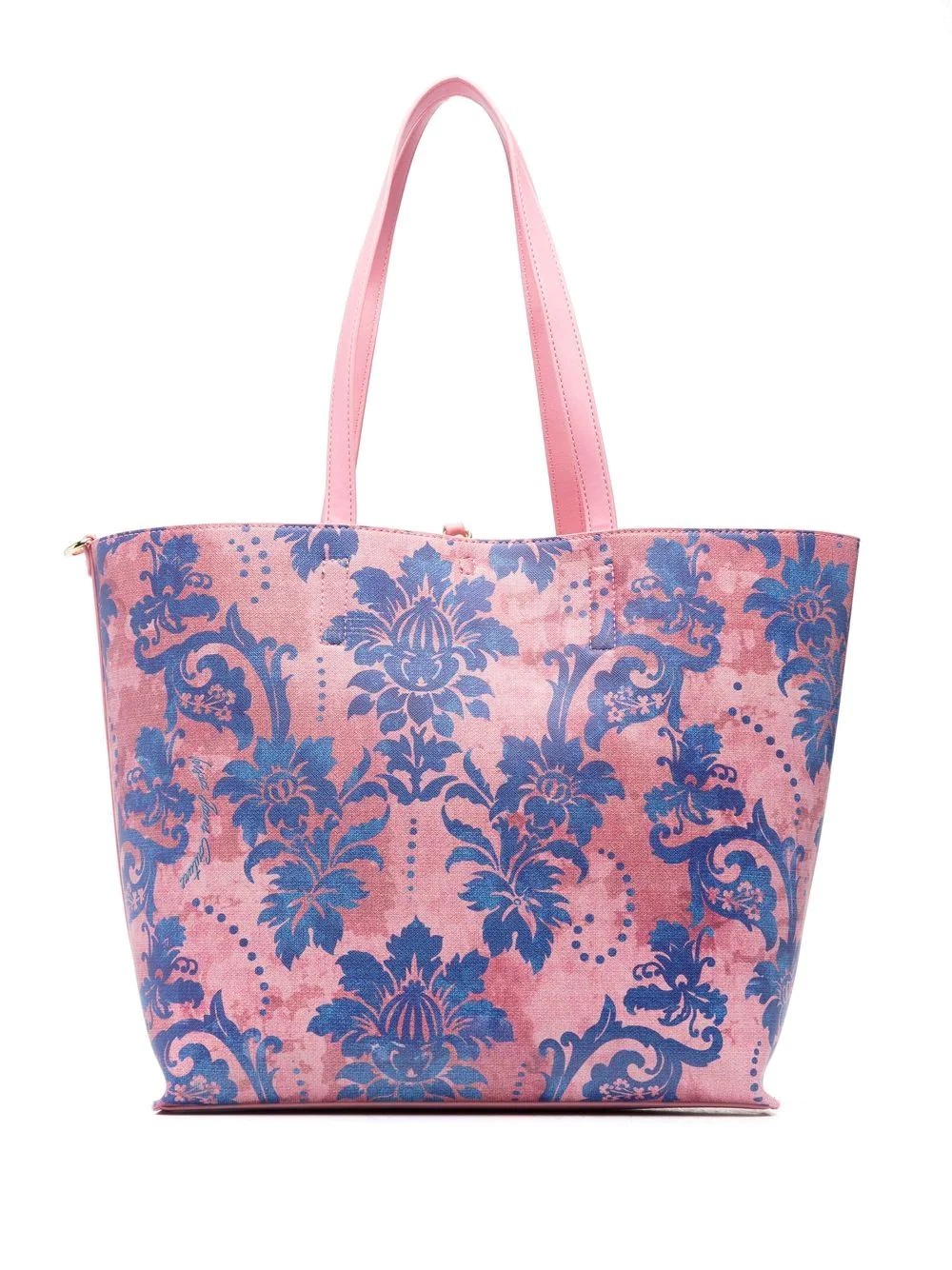 floral-print tote bag - 1