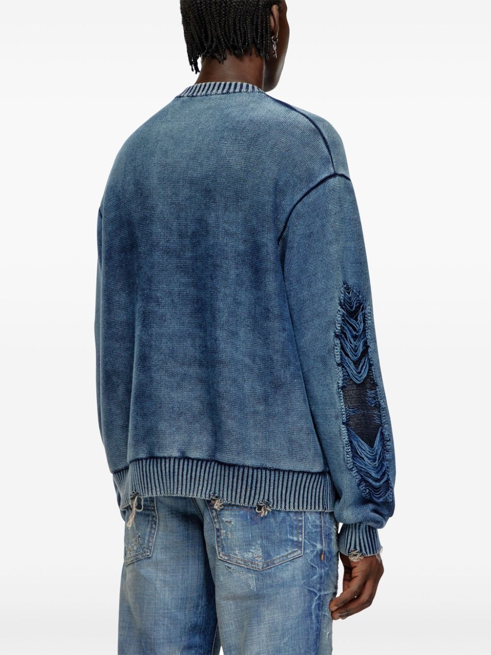 faded effect knitted jumper - 4