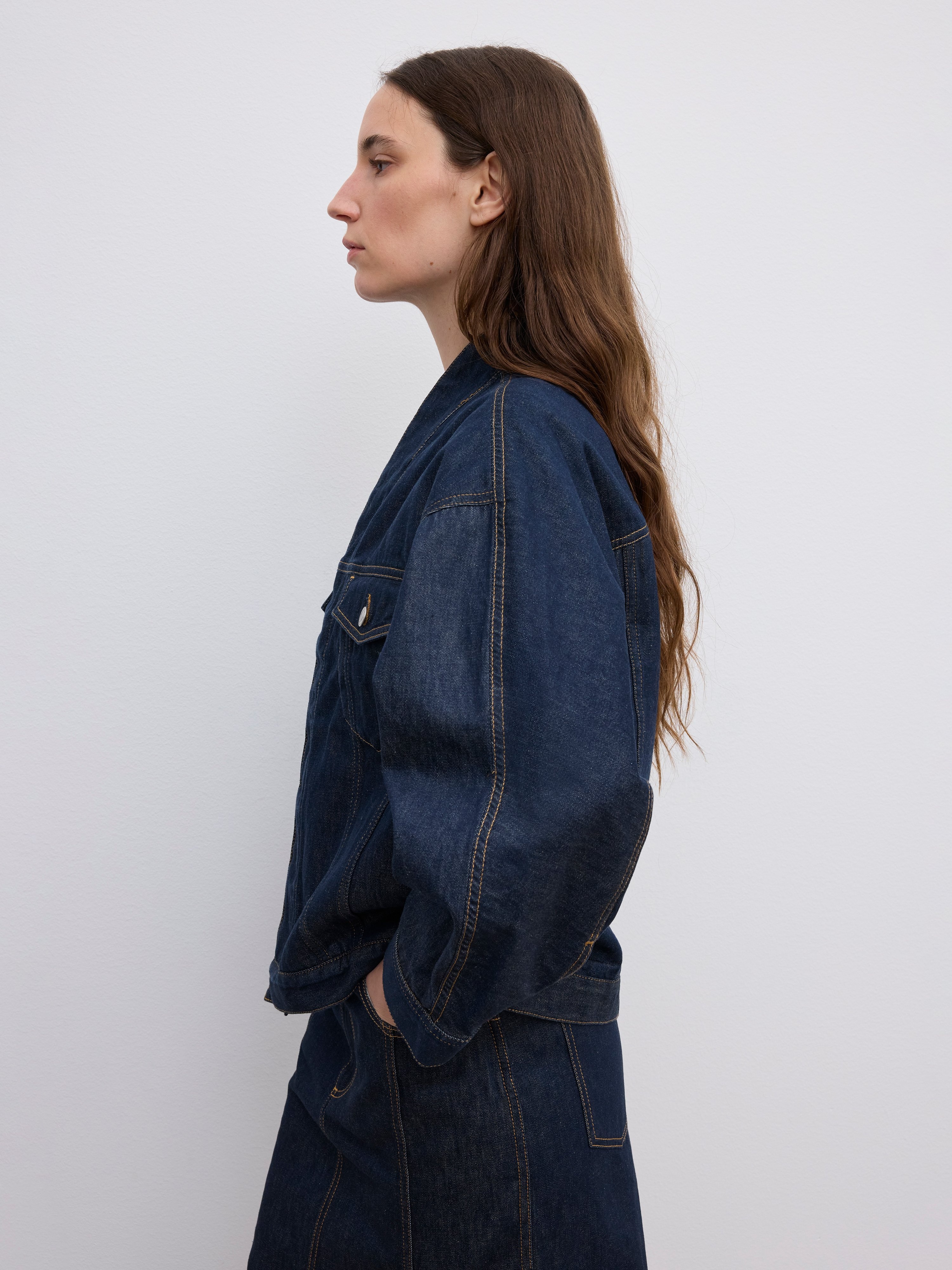 Short denim jacket - 5