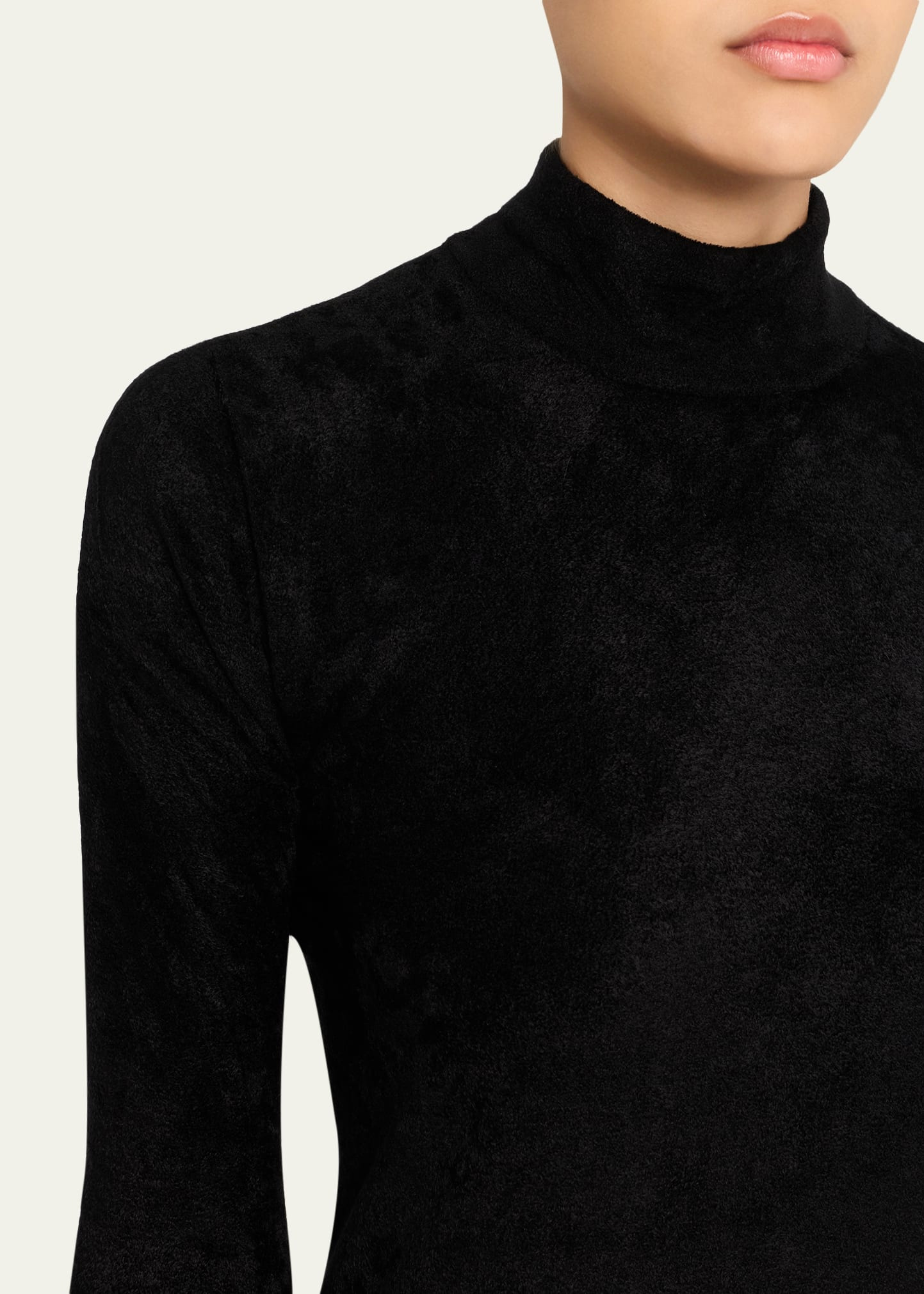 Mock-Neck Chenille Sweater - 5