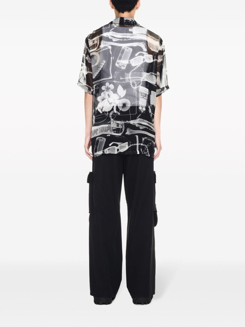buckled cargo trousers - 4
