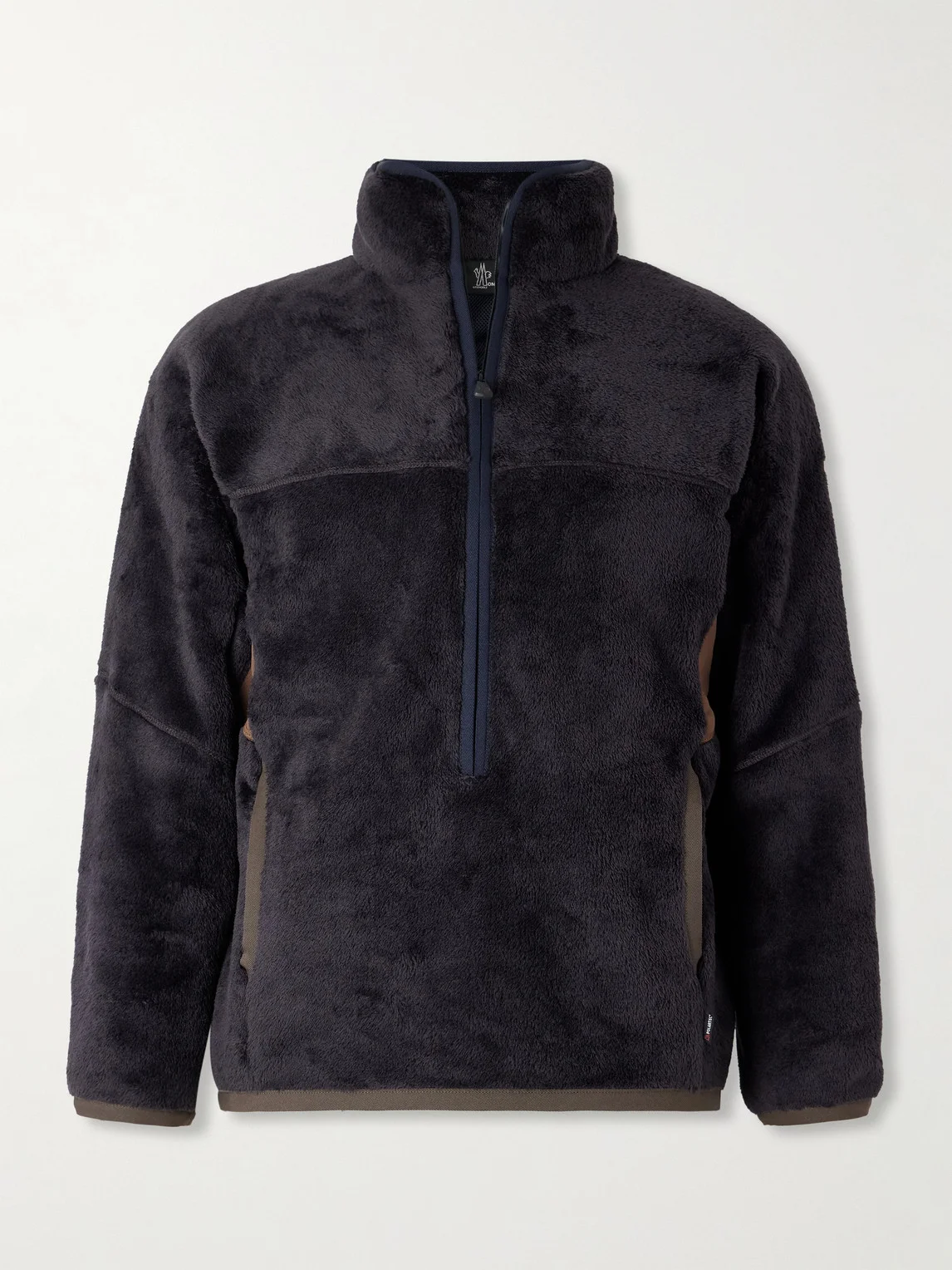 Jersey-Trimmed Polartec® High Loft Half-Zip Sweatshirt - 1