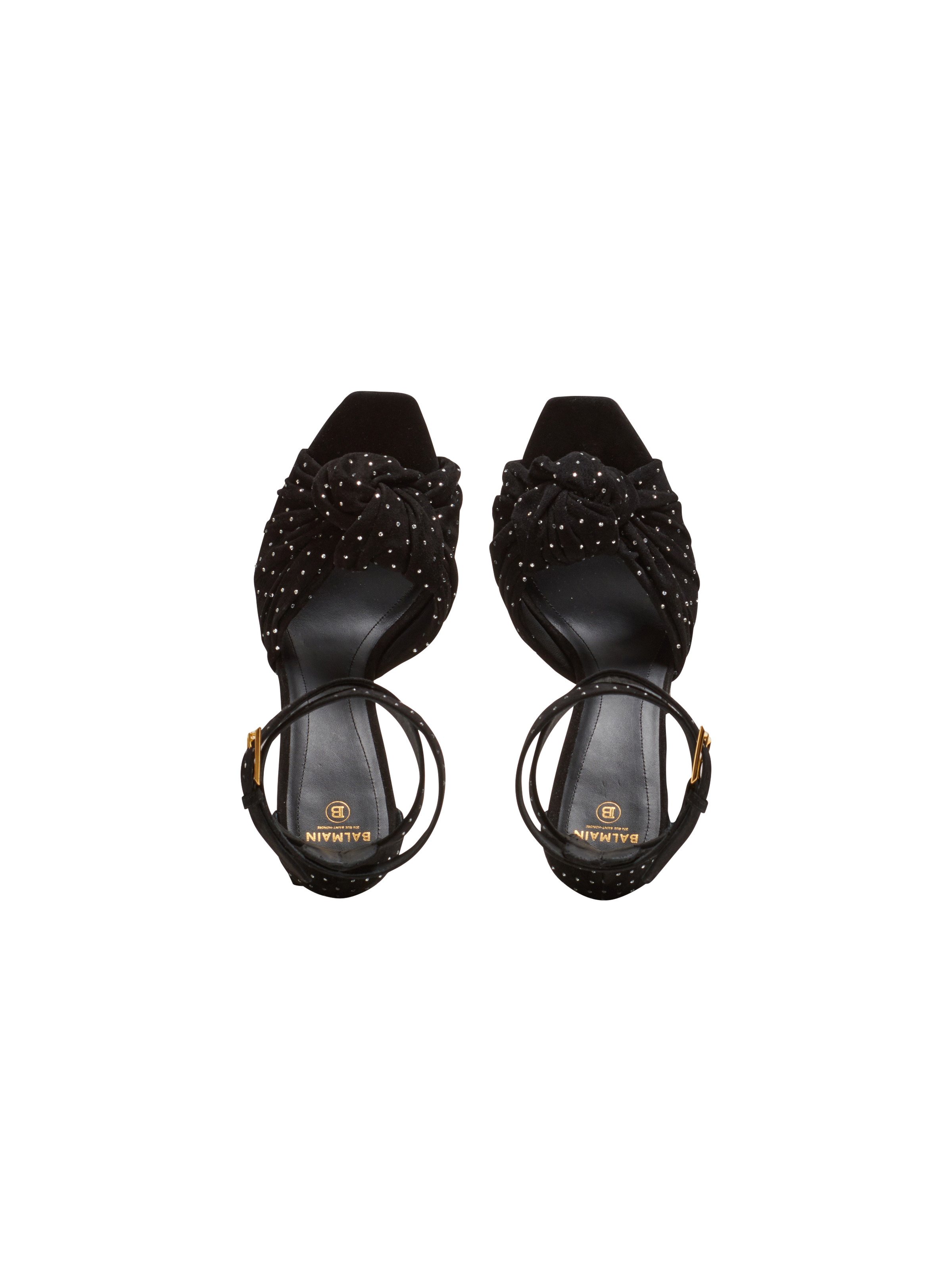 Ava suede and crystal platform sandals - 3