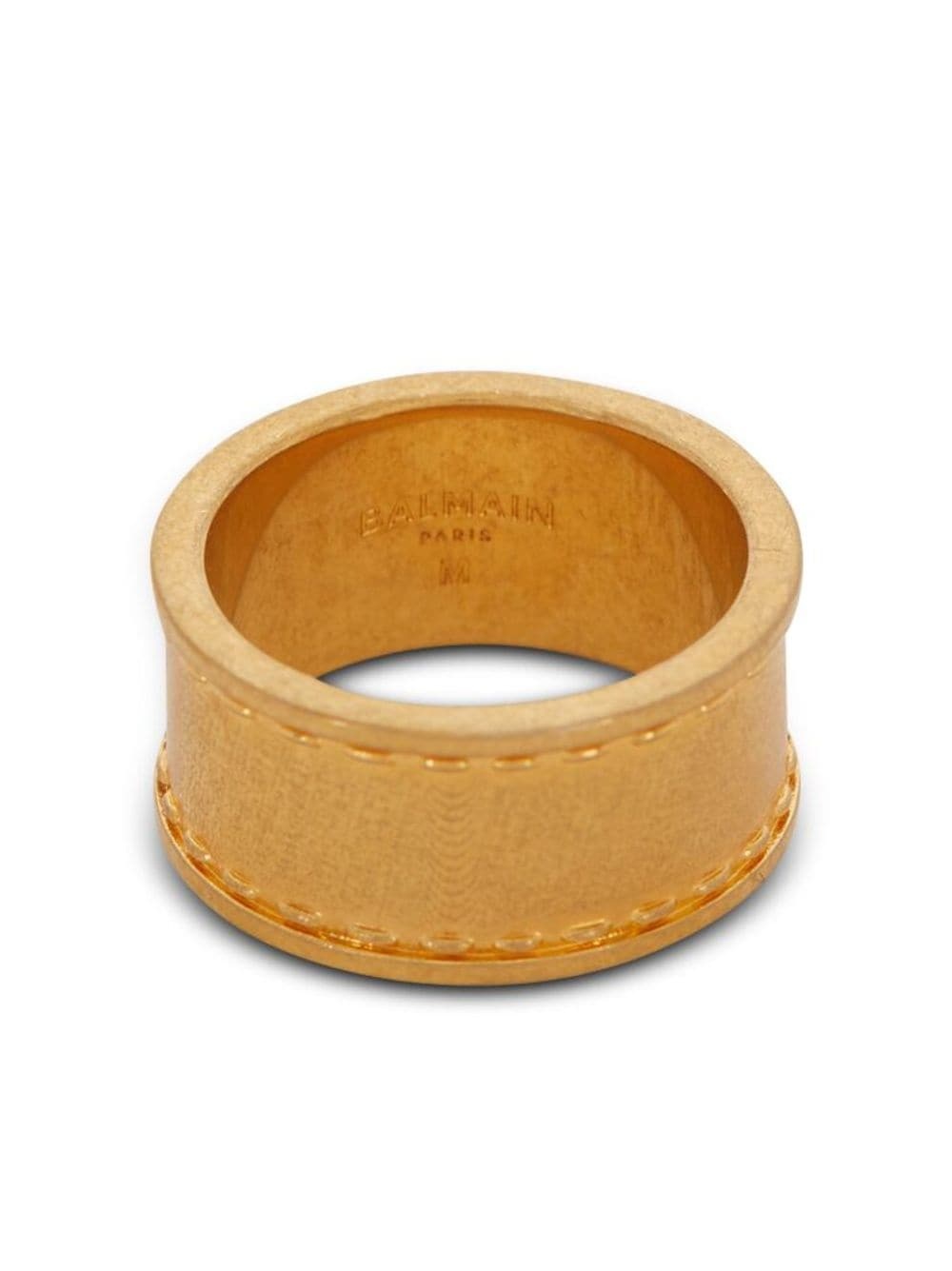 logo-engraved band ring - 2