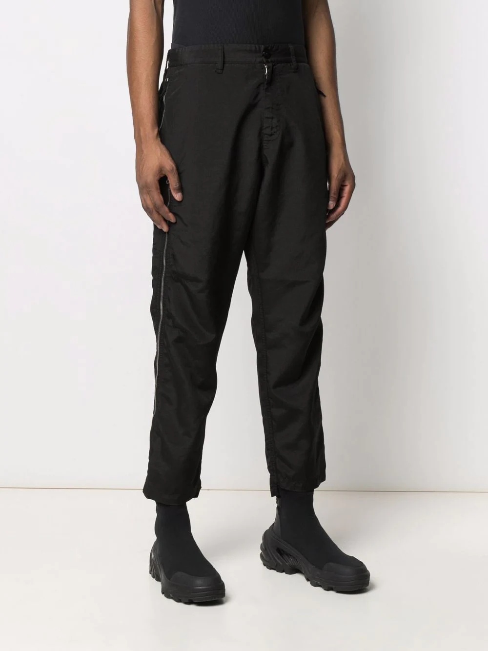 zip-detail trousers - 3