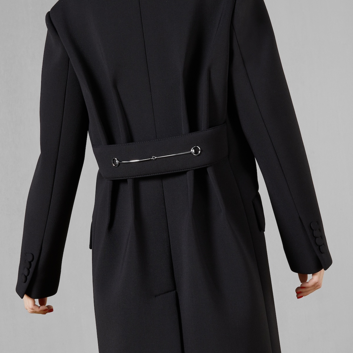 Wool neoprene coat with Horsebit - 3