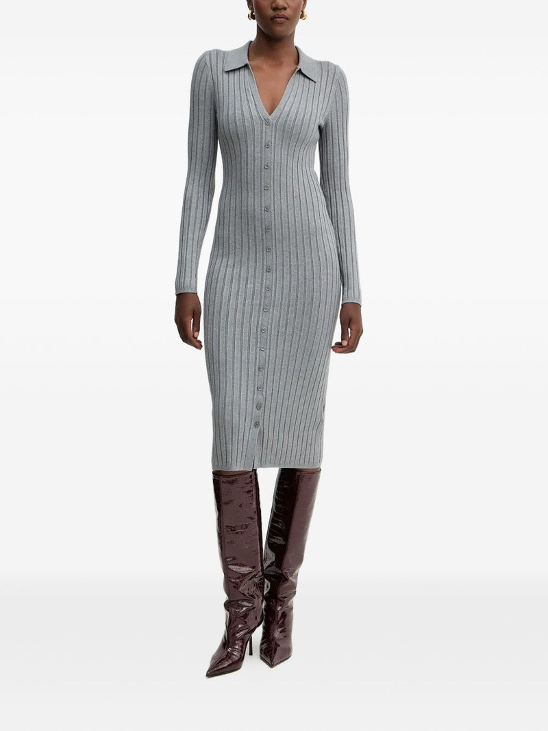GUESS USA ribbed button midi dress outlook