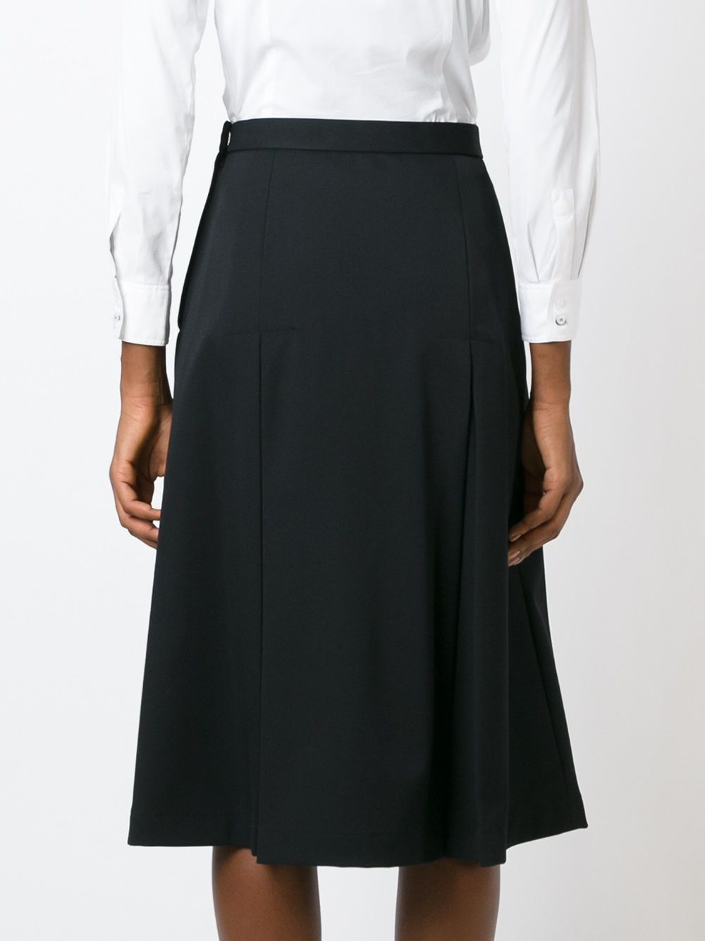 lace-up detail A-line skirt - 4