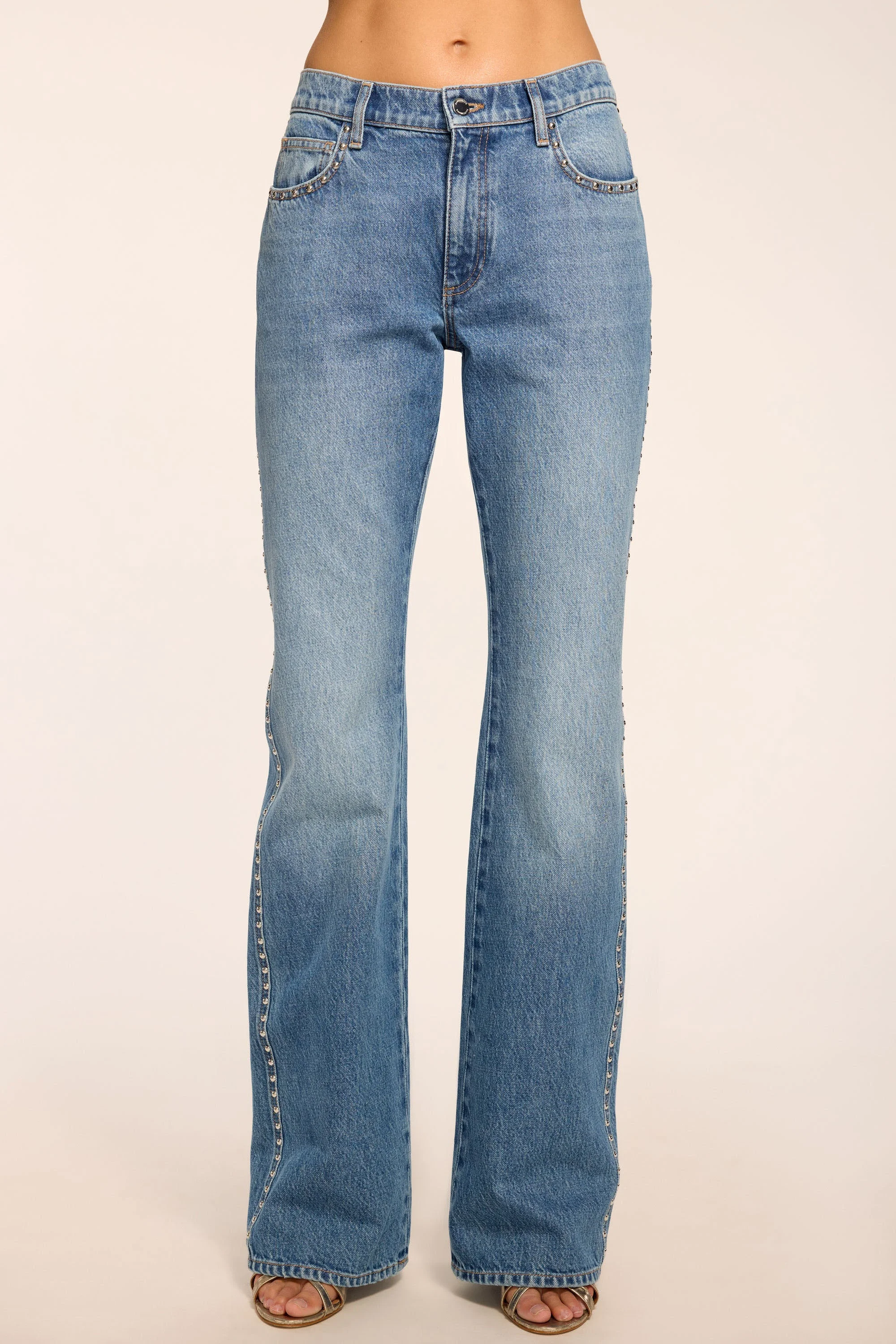 Carla Studded Boot Cut Jean - 1