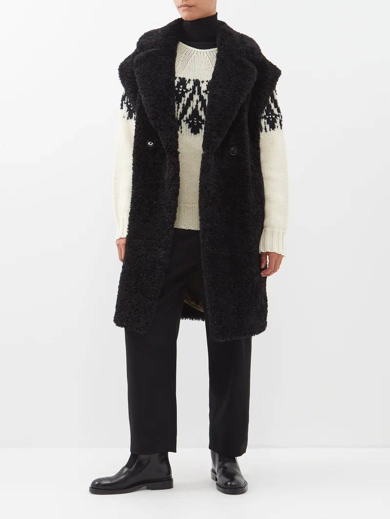 Faux shearling gilet - 2