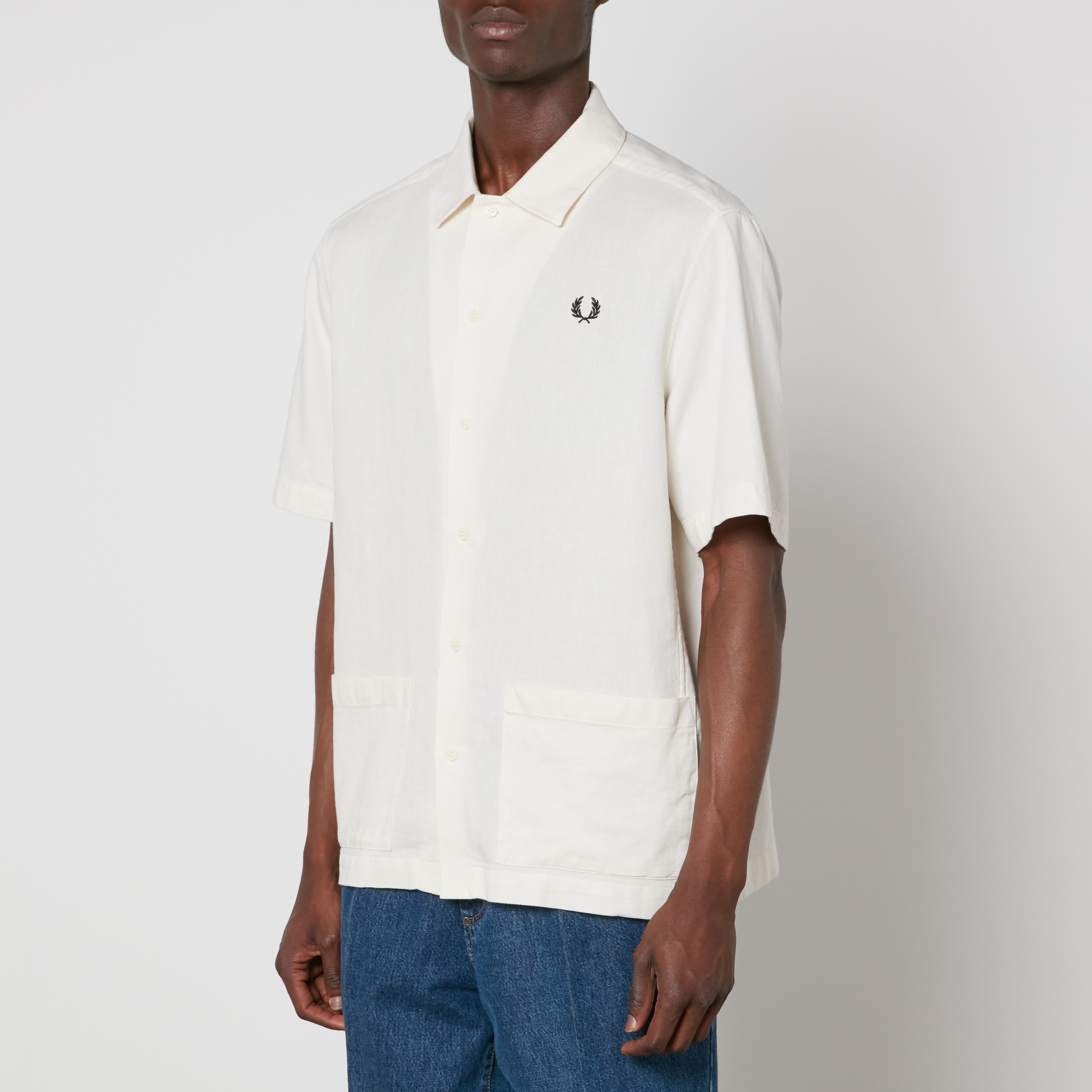 Fred Perry Cotton and Linen-Blend Piqué Shirt - 1