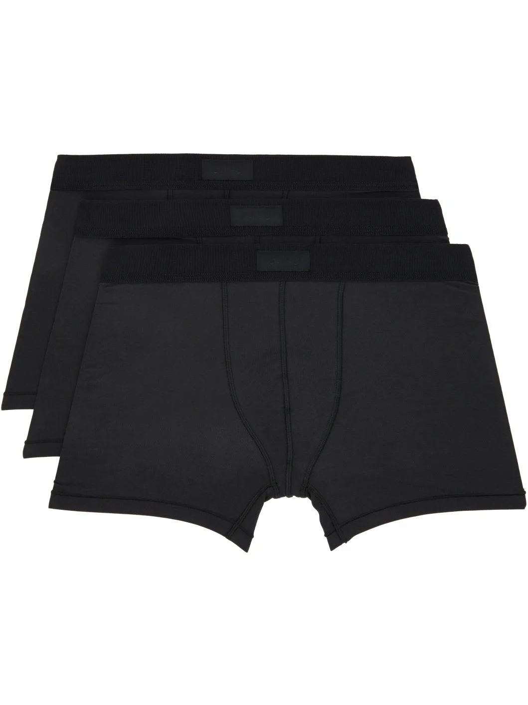 Three-Pack Black SKIMS Cotton 3" Boxer Briefs - 1