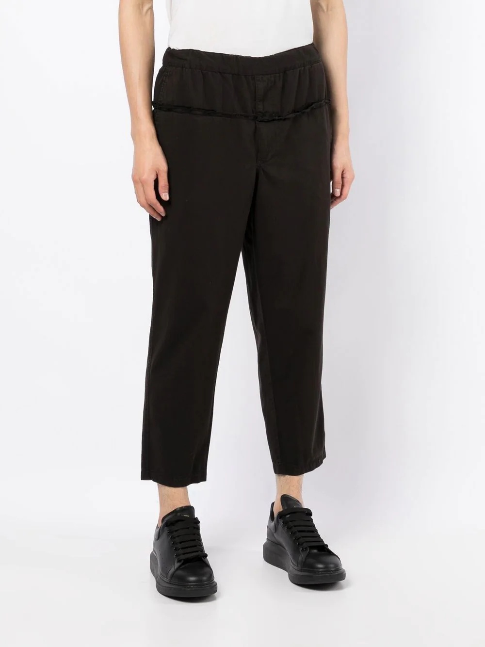 cropped straight-leg trousers - 3