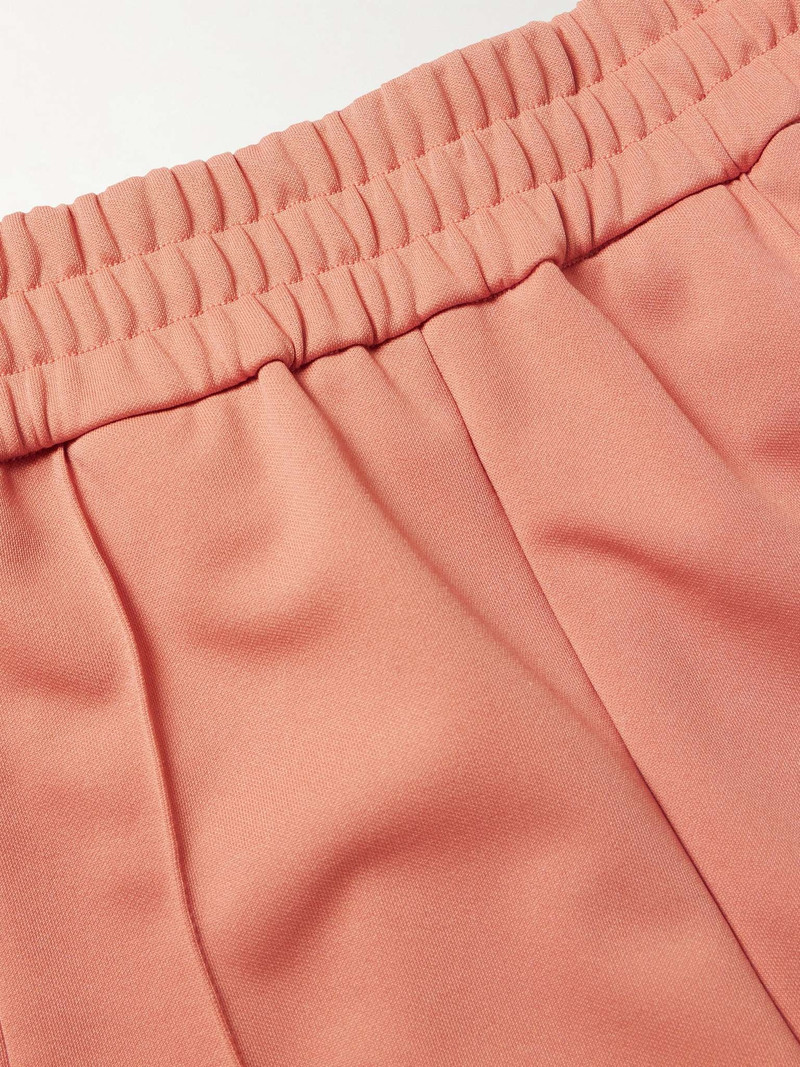 Wide-Leg Logo-Embroidered Striped Jersey Shorts 5