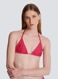 ビキニ Balmain BKB901220 TRIANGLE Swimsuit Balmain triangle bikini pink - Women | BALMAIN