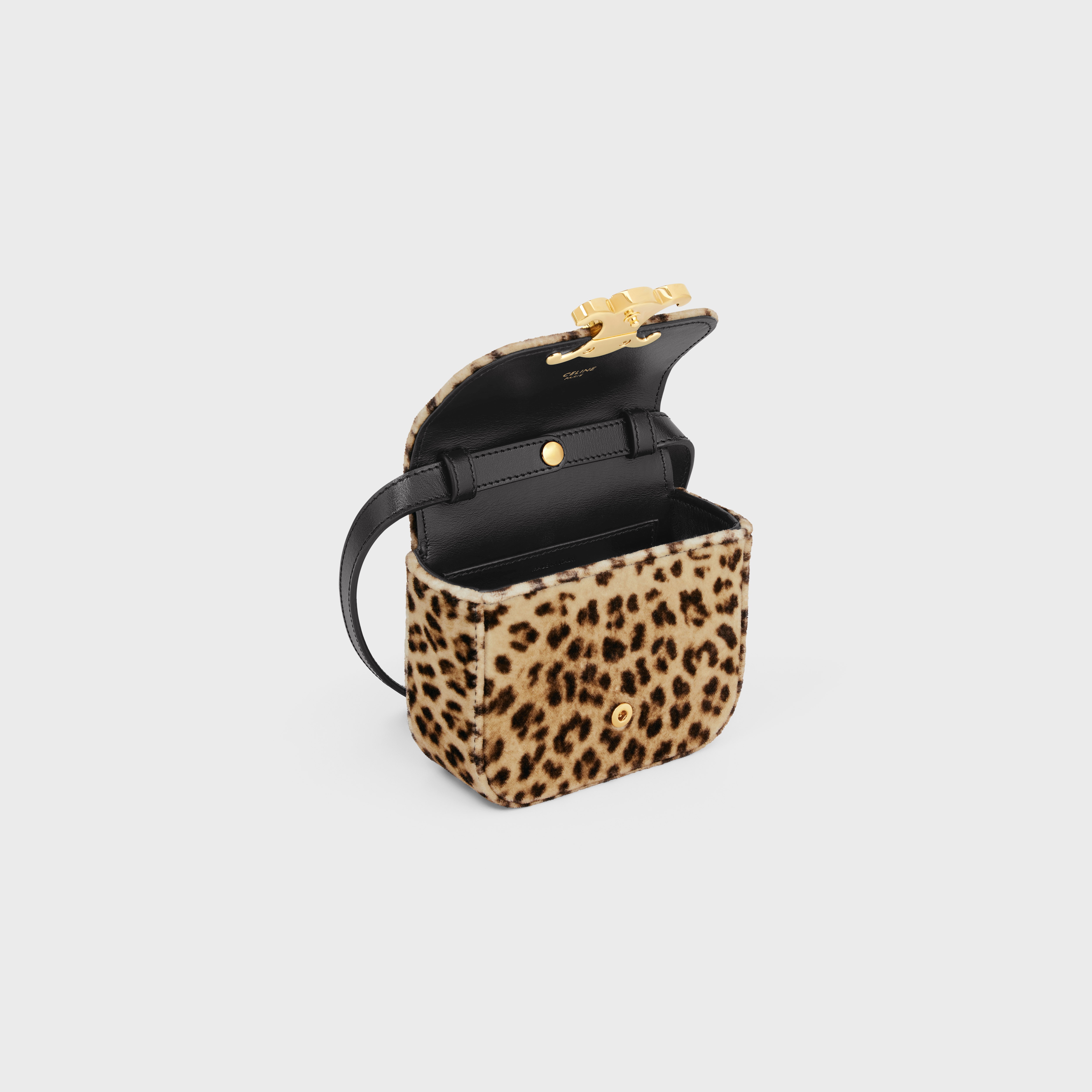 MINI CLAUDE in VELVET WITH LEOPARD PRINT - 4