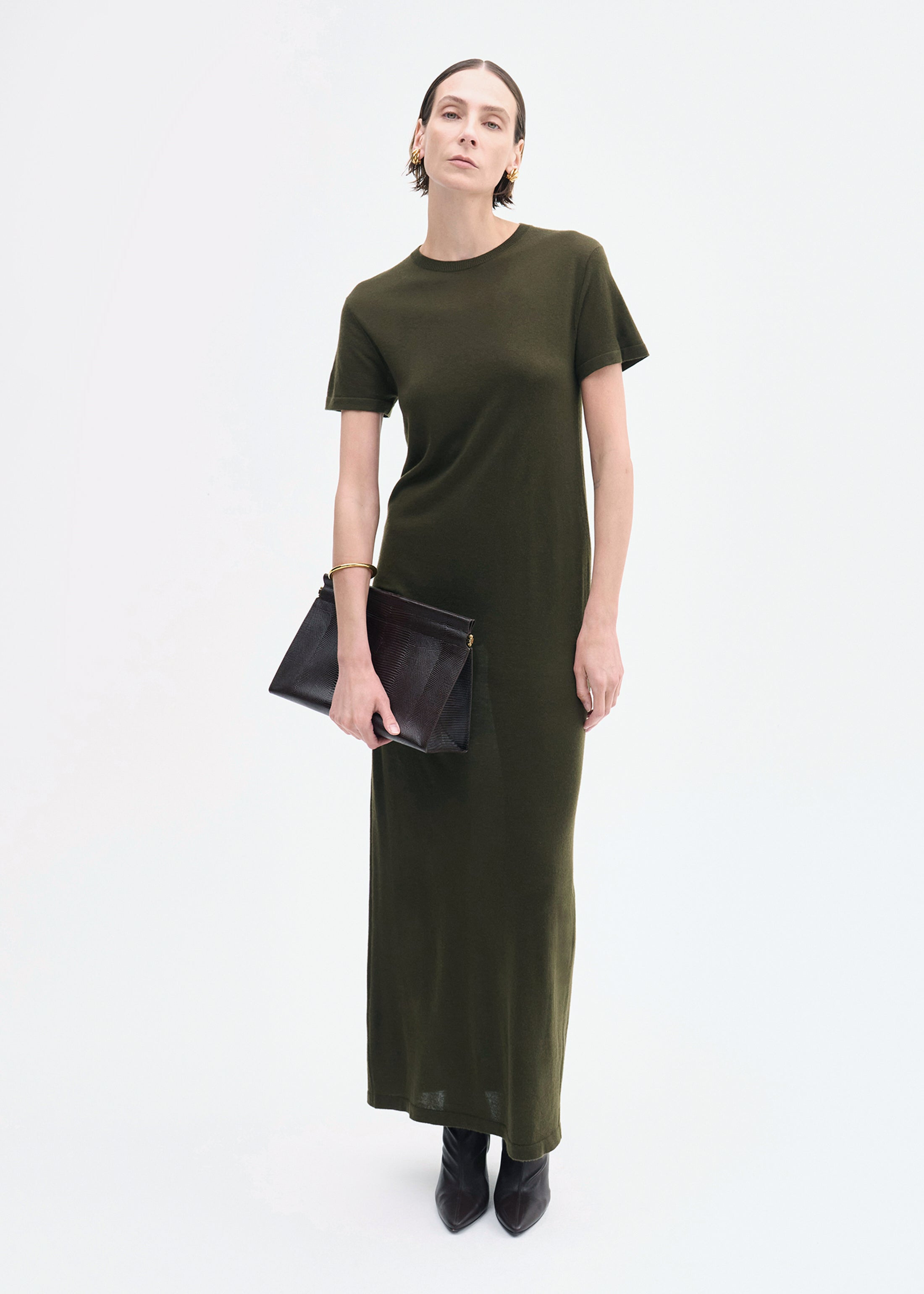 T-Shirt Dress in Fine Cashmere - 2