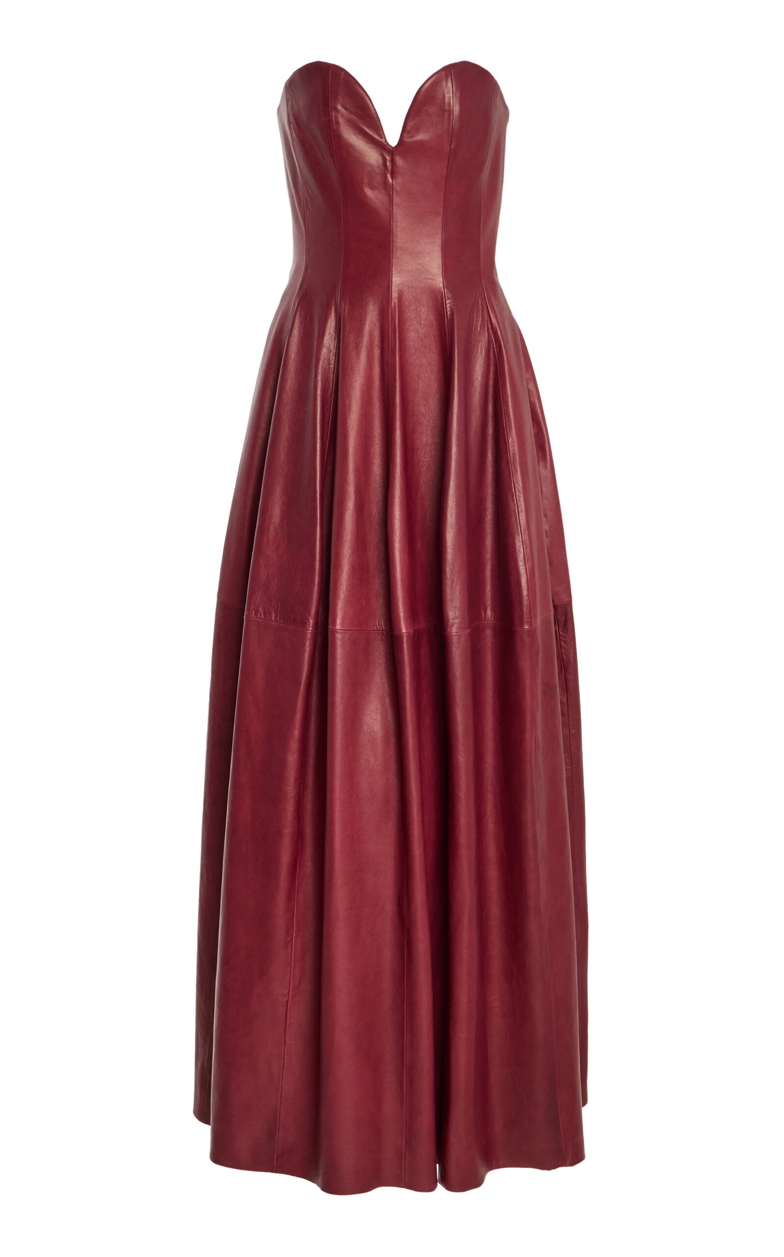 Carrington Bustier Lambskin Gown burgundy - 1