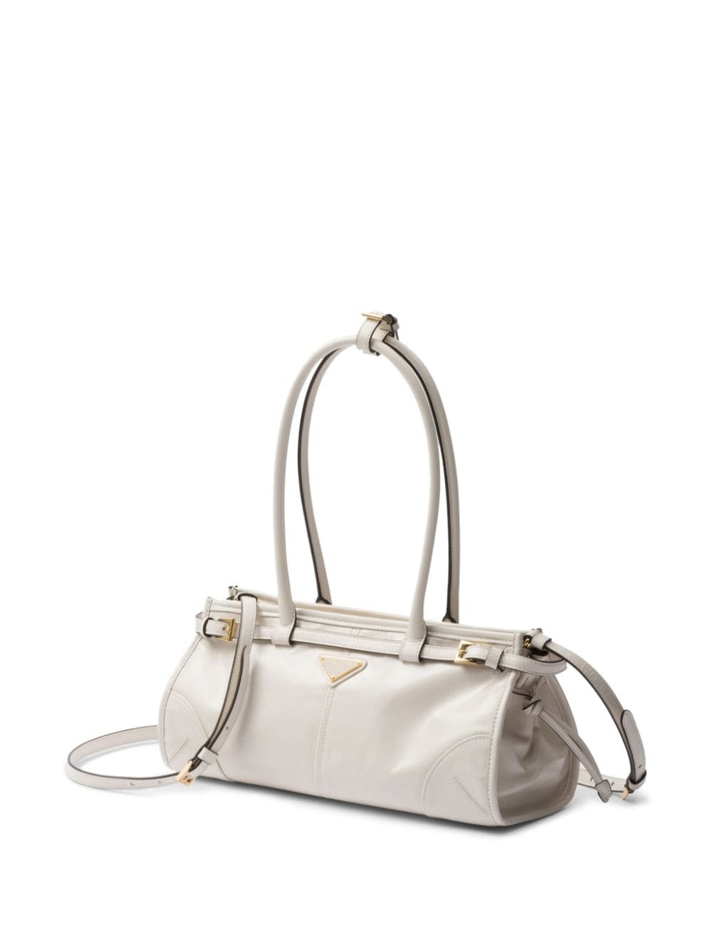 medium enamel triangle logo two-way bag - 3