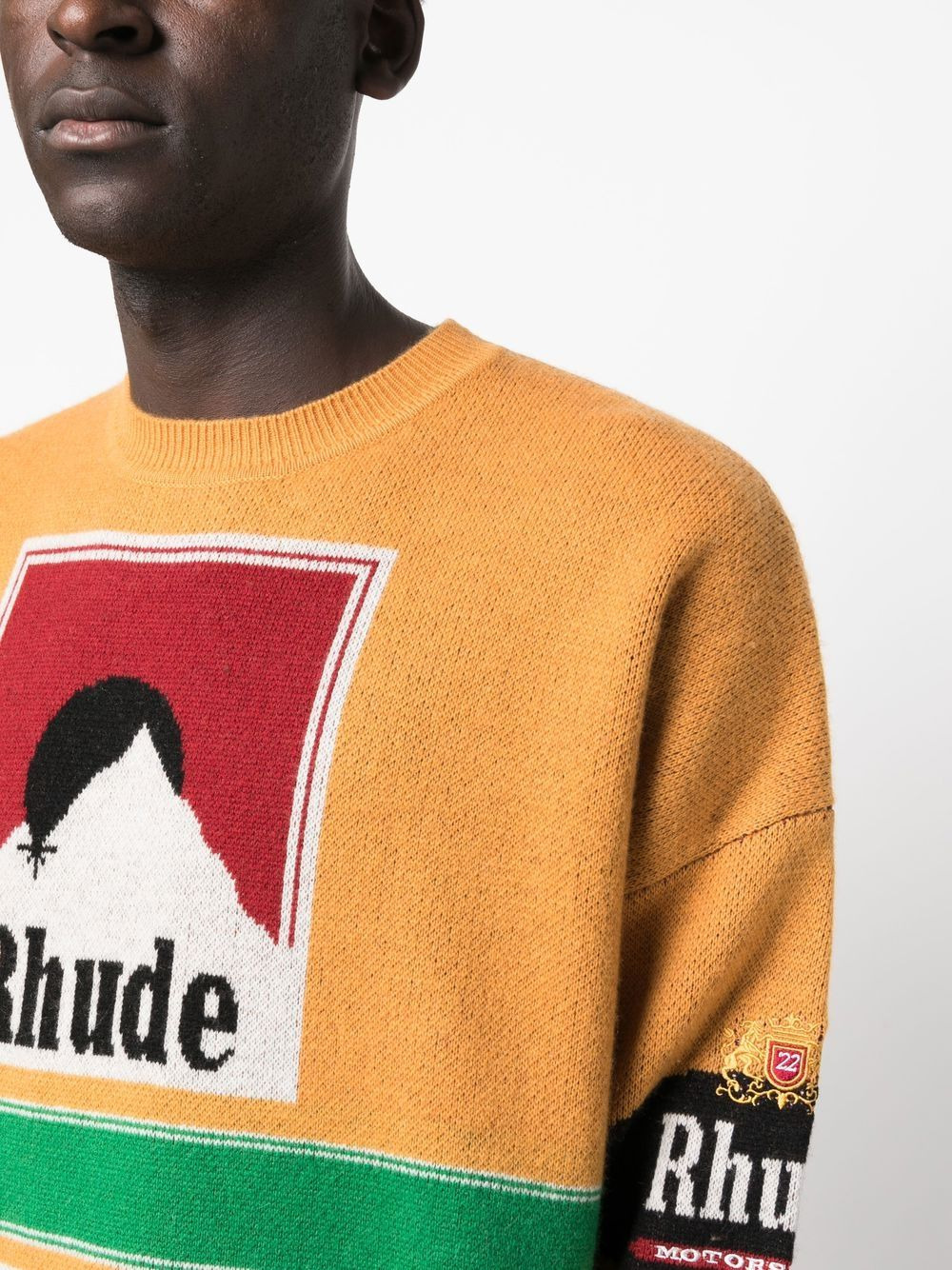 intarsia-knit crew neck jumper - 5