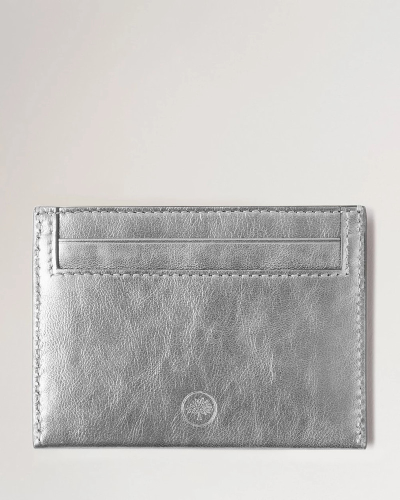 Mulberry Credit Card Slip Pewter Metallic Calf Nappa outlook
