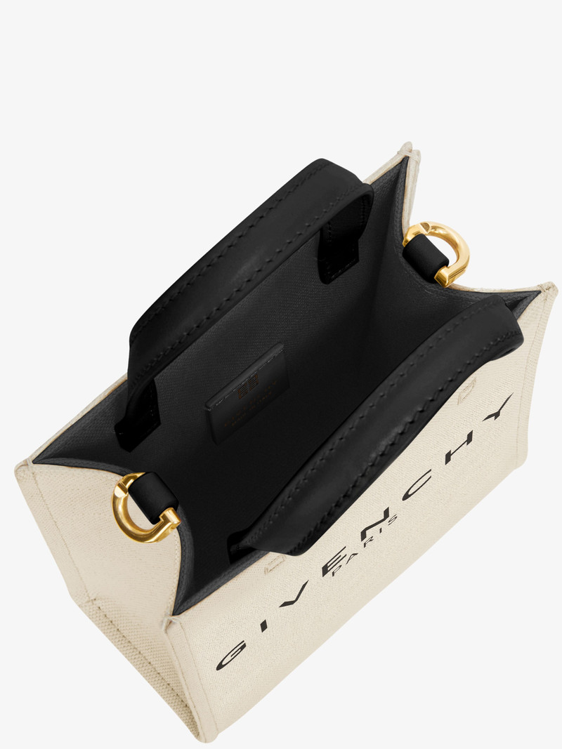 MINI G-TOTE SHOPPING BAG IN WASHED CANVAS 5